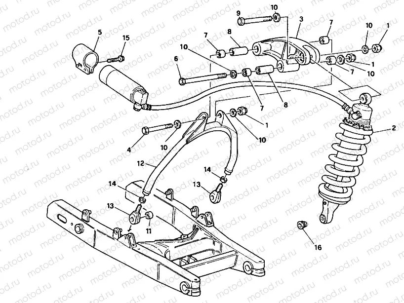 300 - REAR SHOCK ABSORBER » SWING ARM
