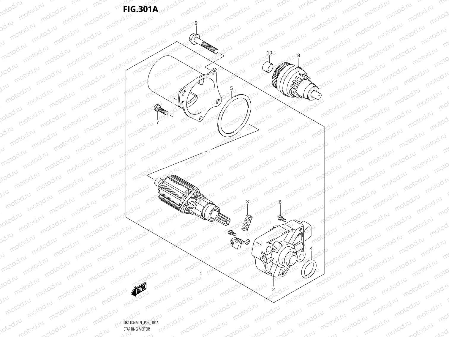 301A - STARTING MOTOR