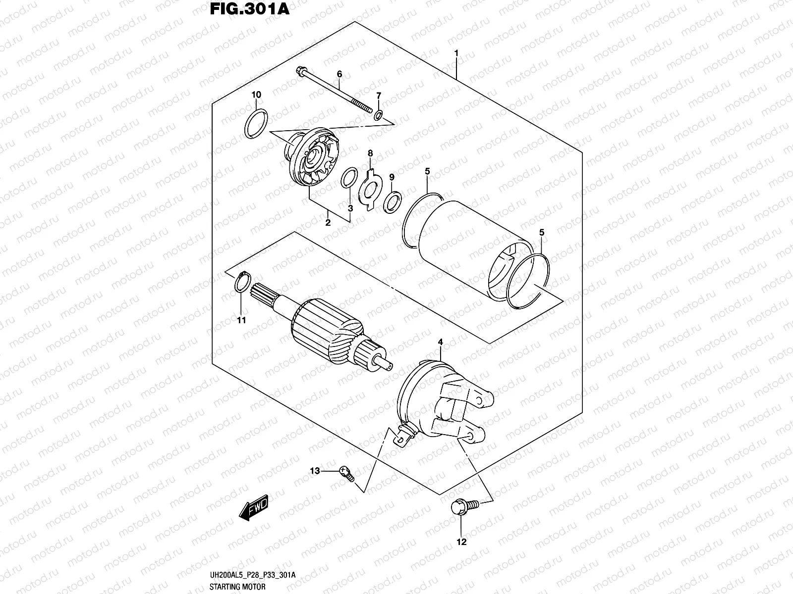 301A - STARTING MOTOR