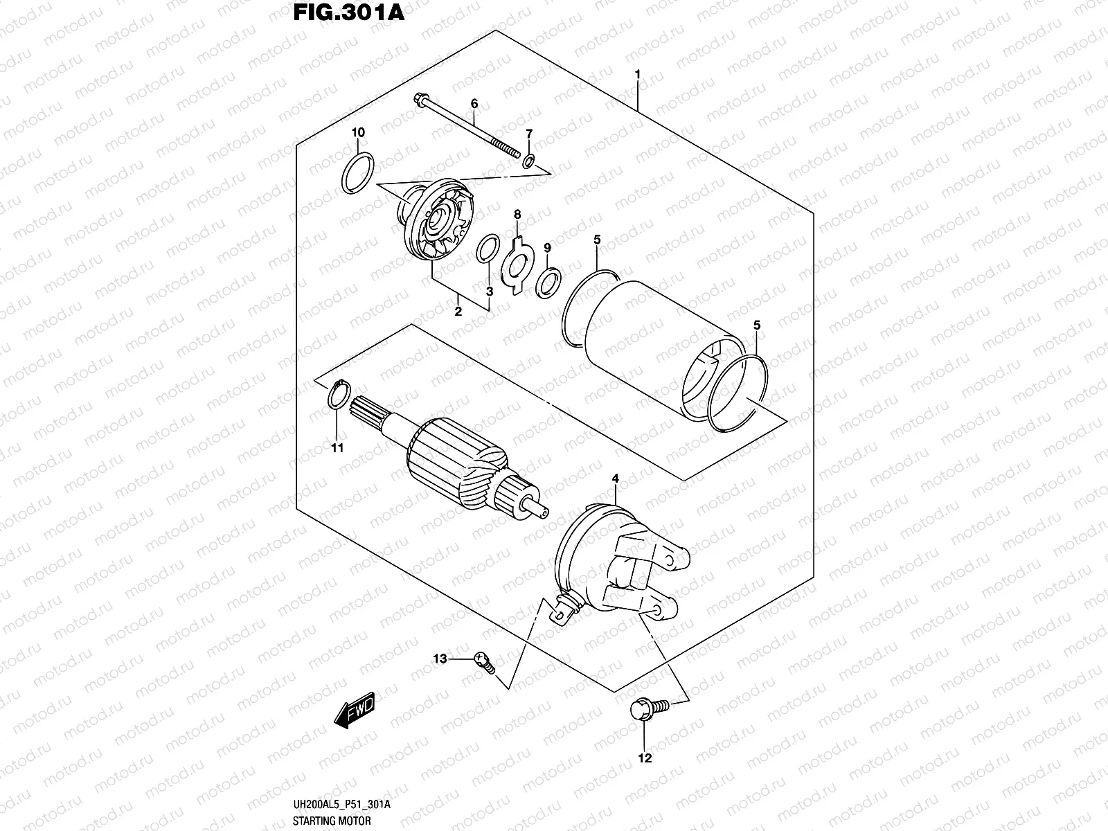 301A - STARTING MOTOR