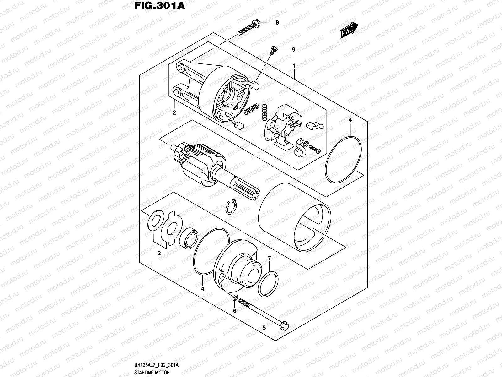 301A - STARTING MOTOR