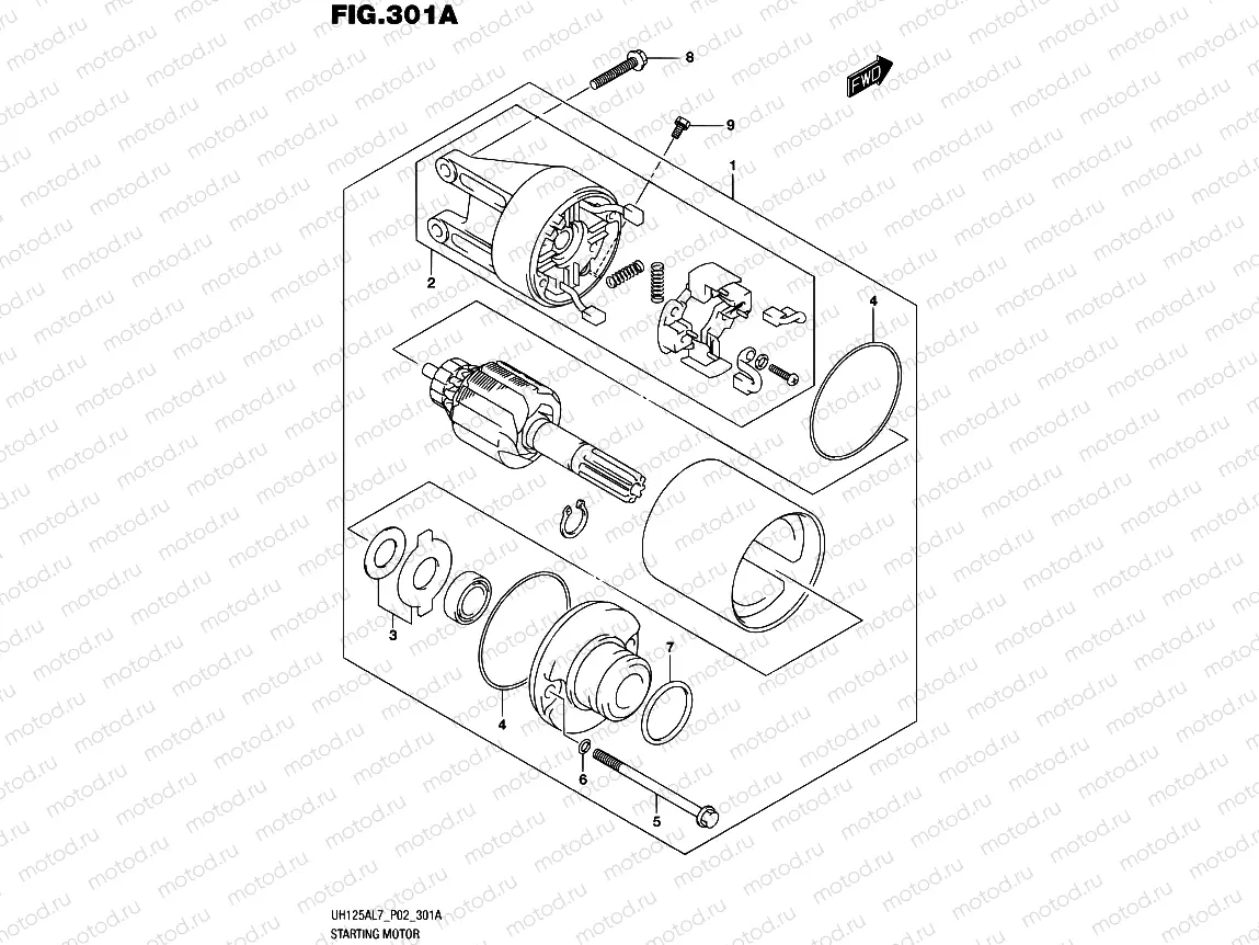 301A - STARTING MOTOR
