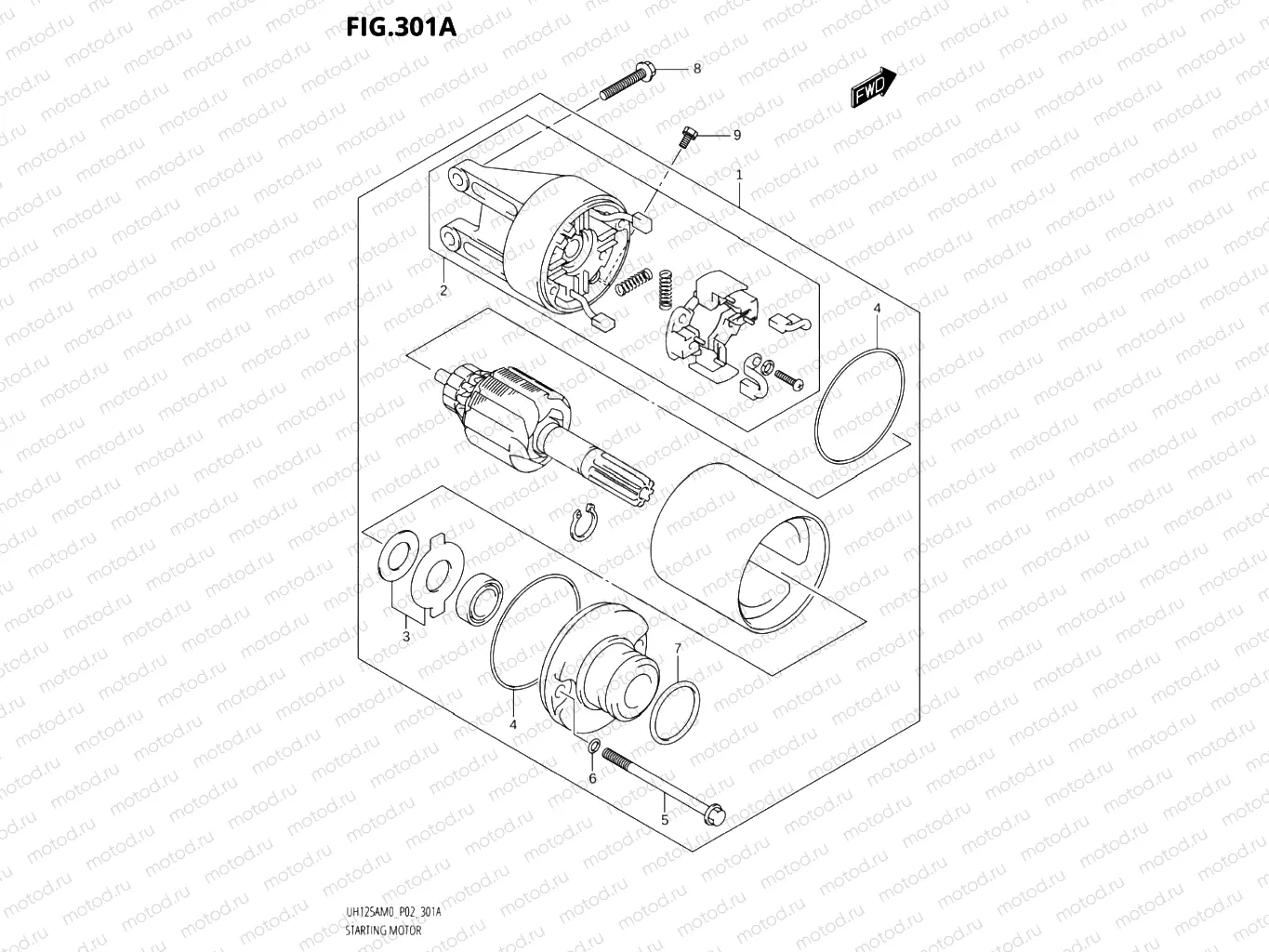 301A - STARTING MOTOR
