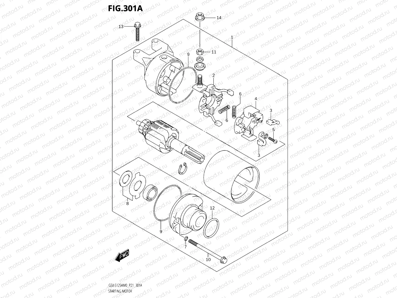 301A - STARTING MOTOR