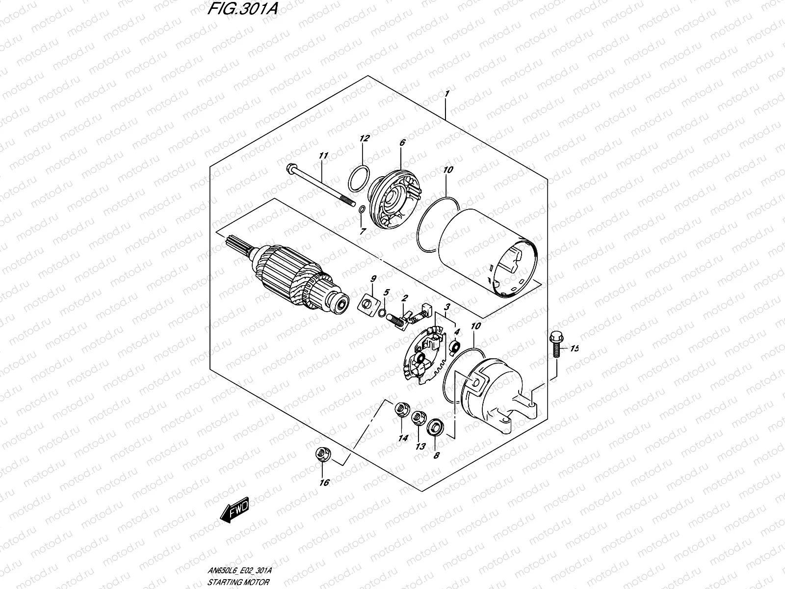 301A - STARTING MOTOR