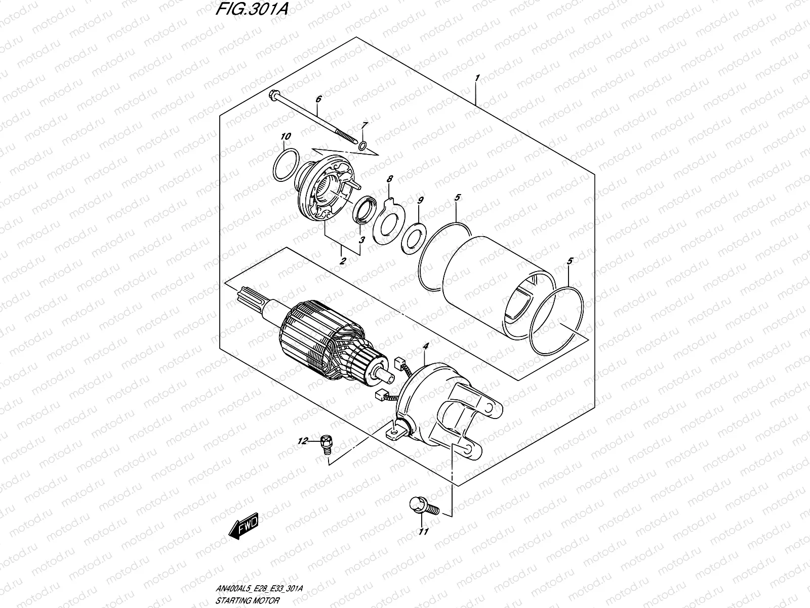 301A - STARTING MOTOR
