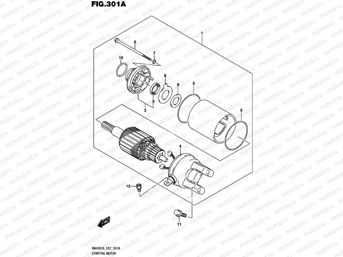 301A - STARTING MOTOR