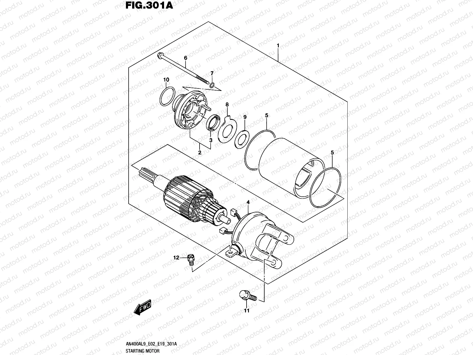 301A - STARTING MOTOR