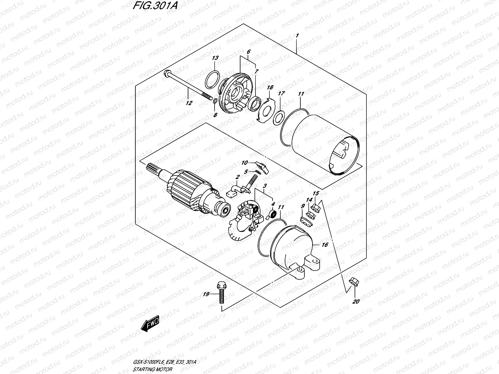 301A - STARTING MOTOR