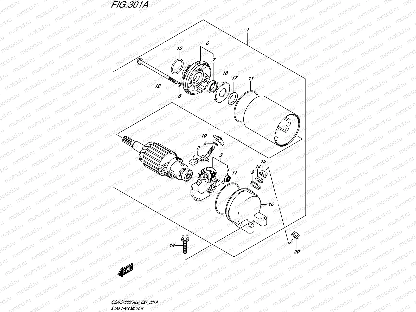 301A - STARTING MOTOR