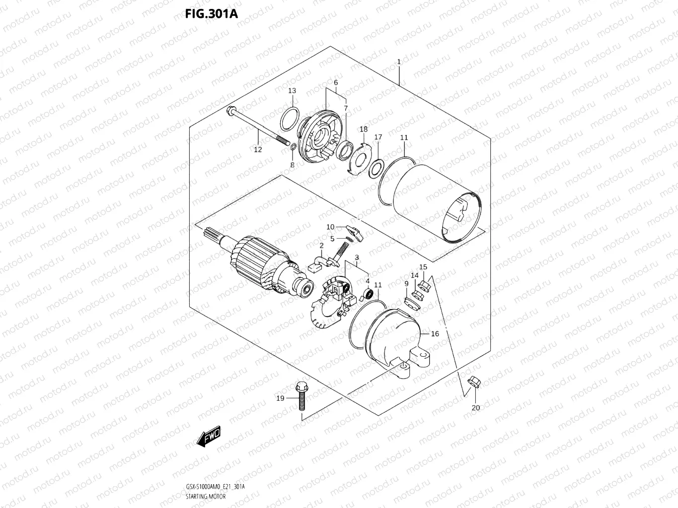301A - STARTING MOTOR