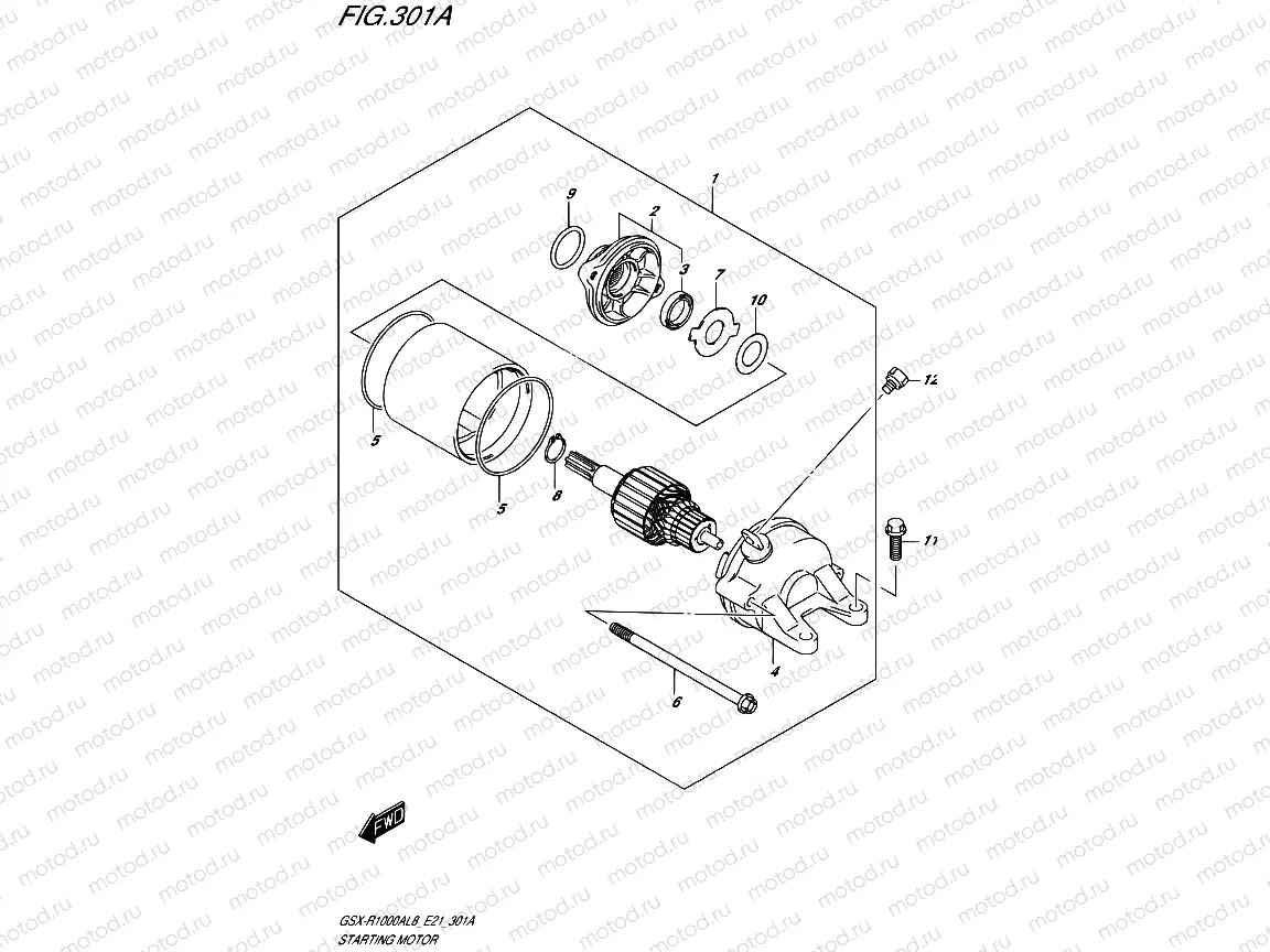 301A - STARTING MOTOR