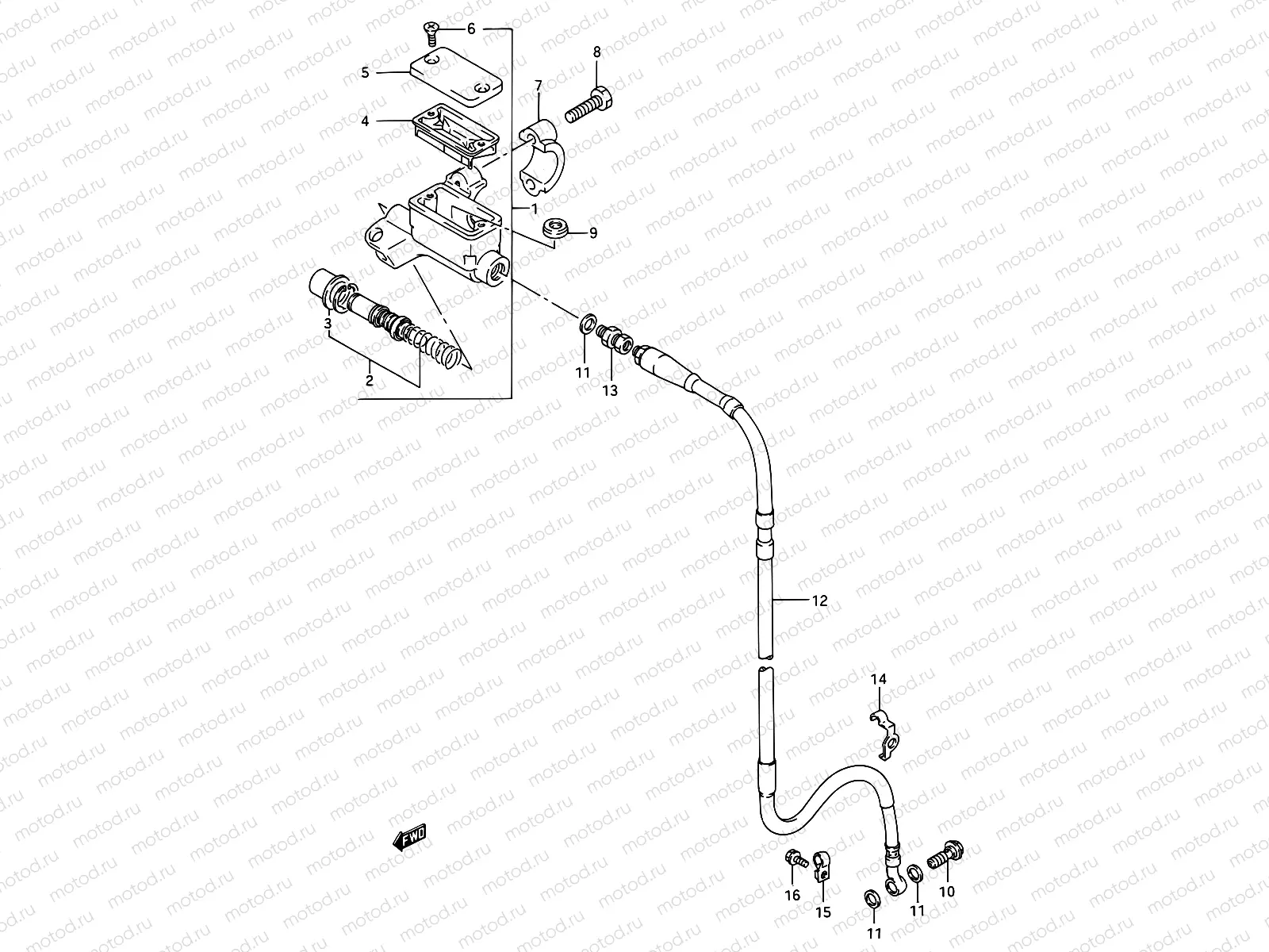 30A - FRONT MASTER CYLINDER (MODEL N)