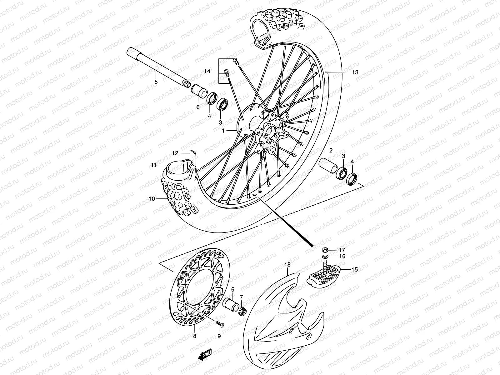 30A - FRONT WHEEL (MODEL K5/K6)