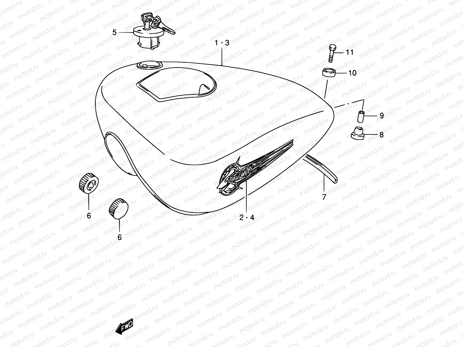 30A - FUEL TANK (MODEL V/W/X)