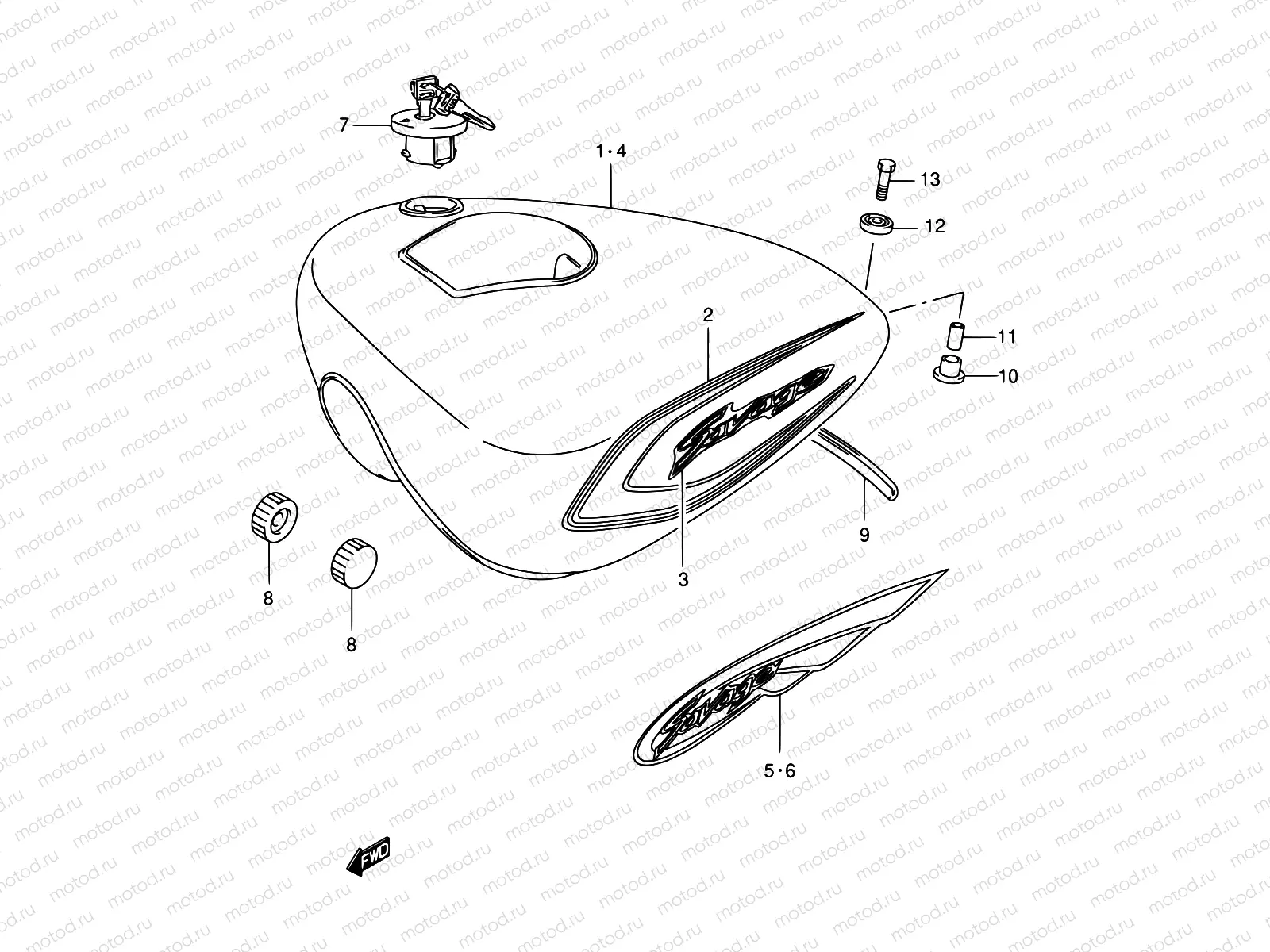 30A - FUEL TANK (MODEL Y/K1)