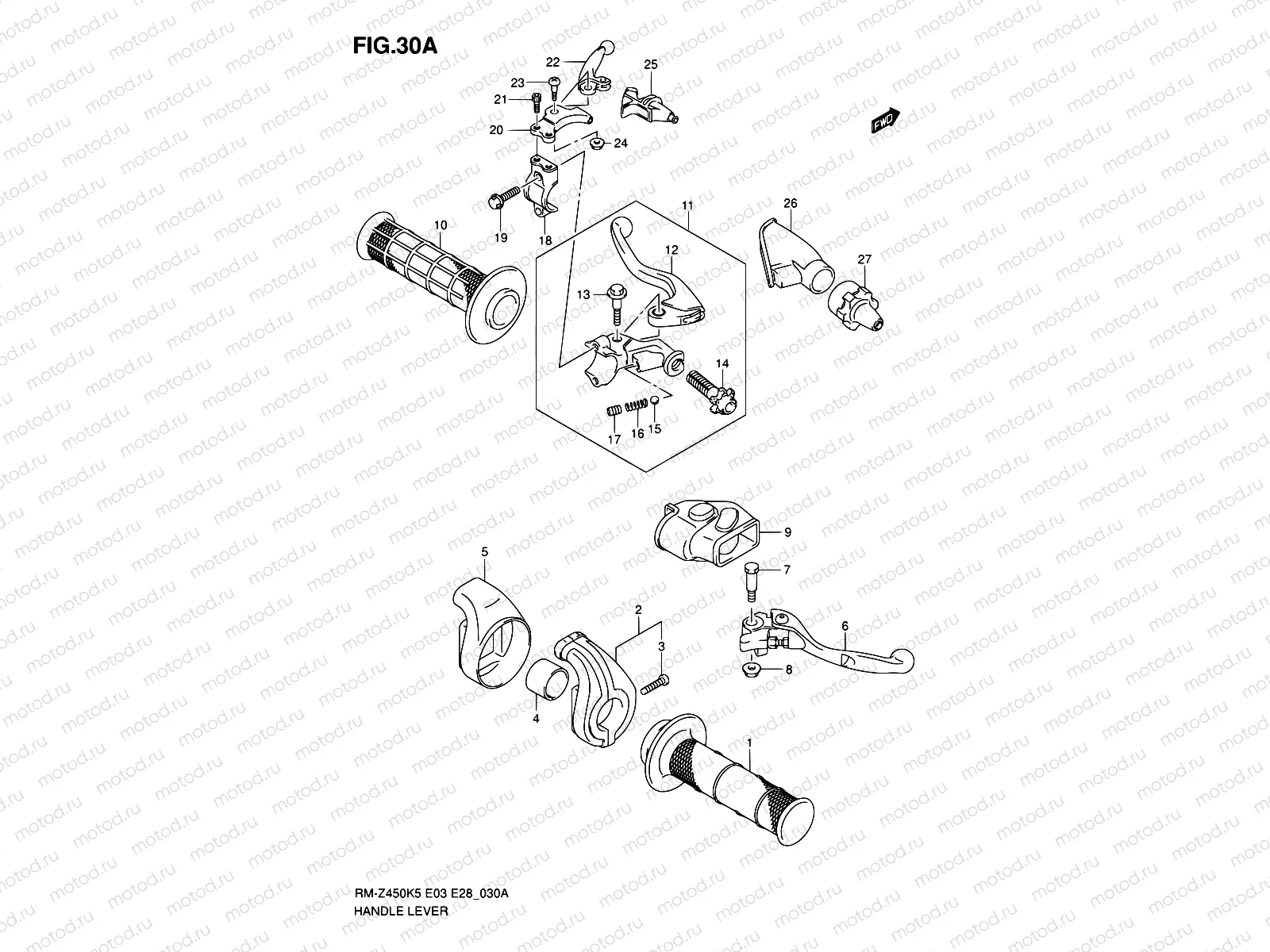 30A - HANDLE LEVER (MODEL K6)