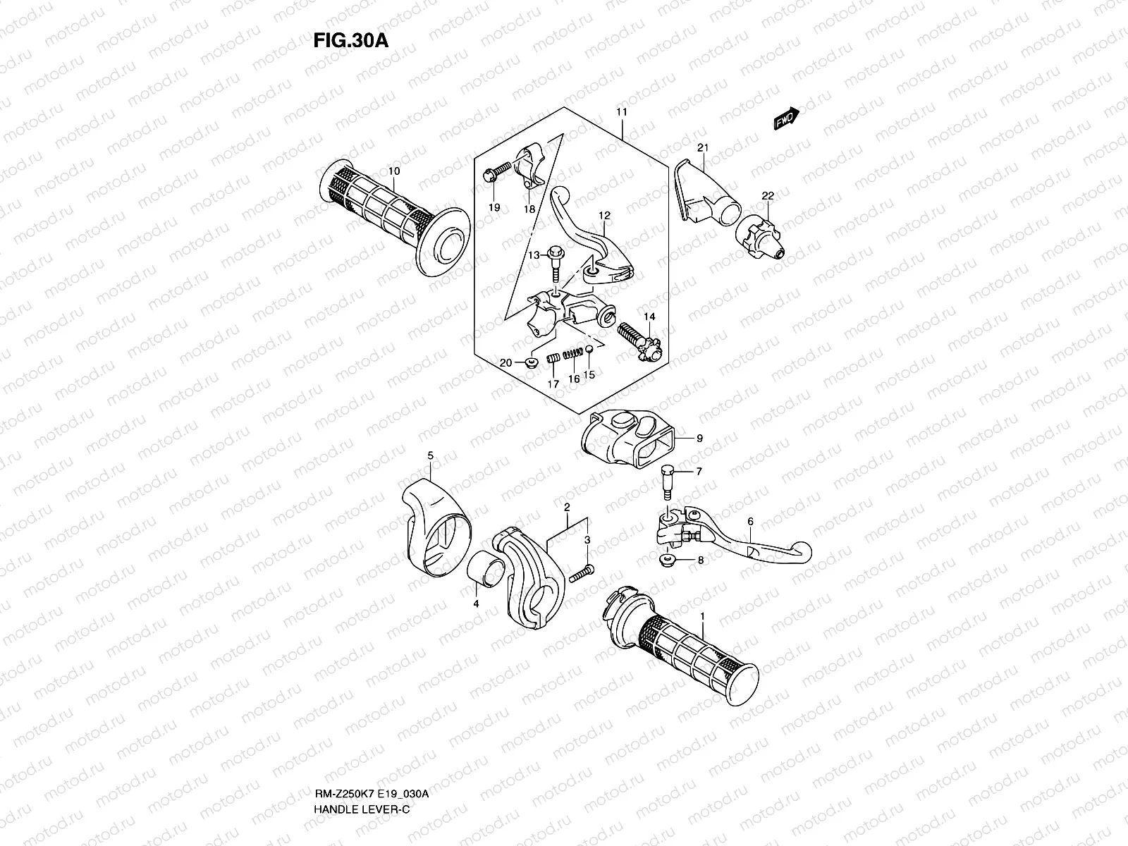 30A - HANDLE LEVER (MODEL K8/K9)