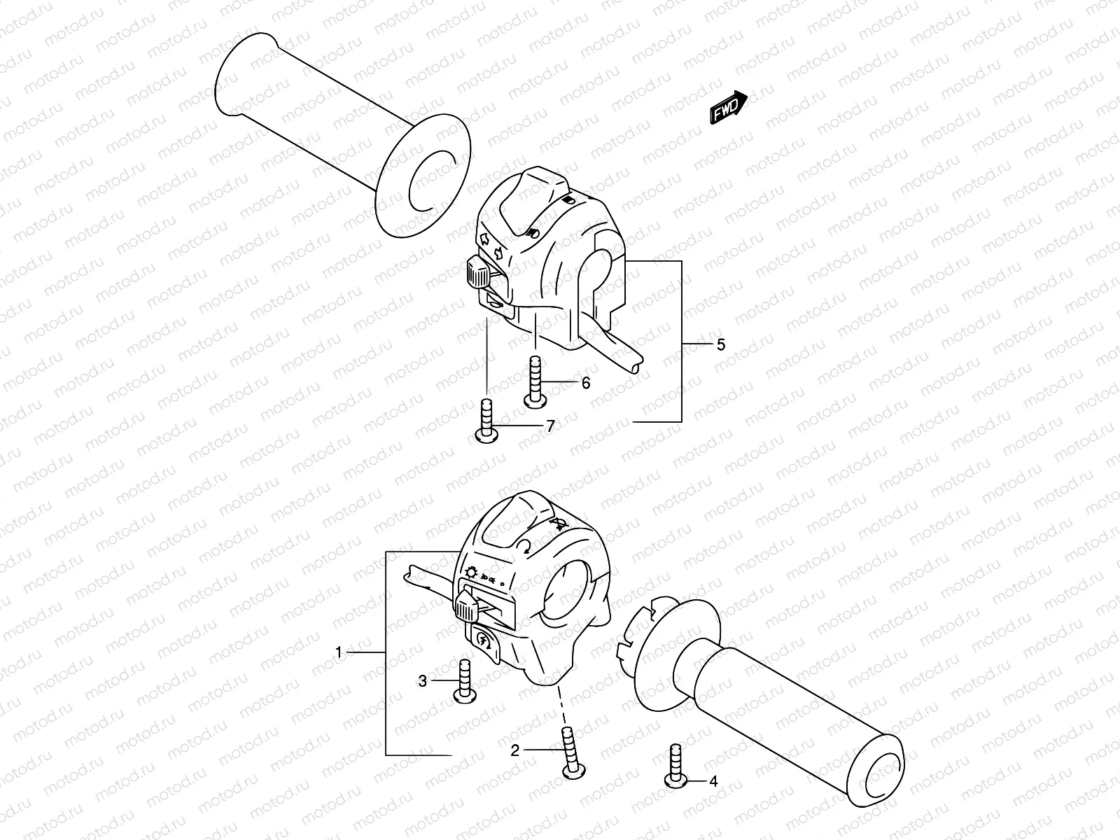 30A - HANDLE SWITCH (MODEL K1/K2)