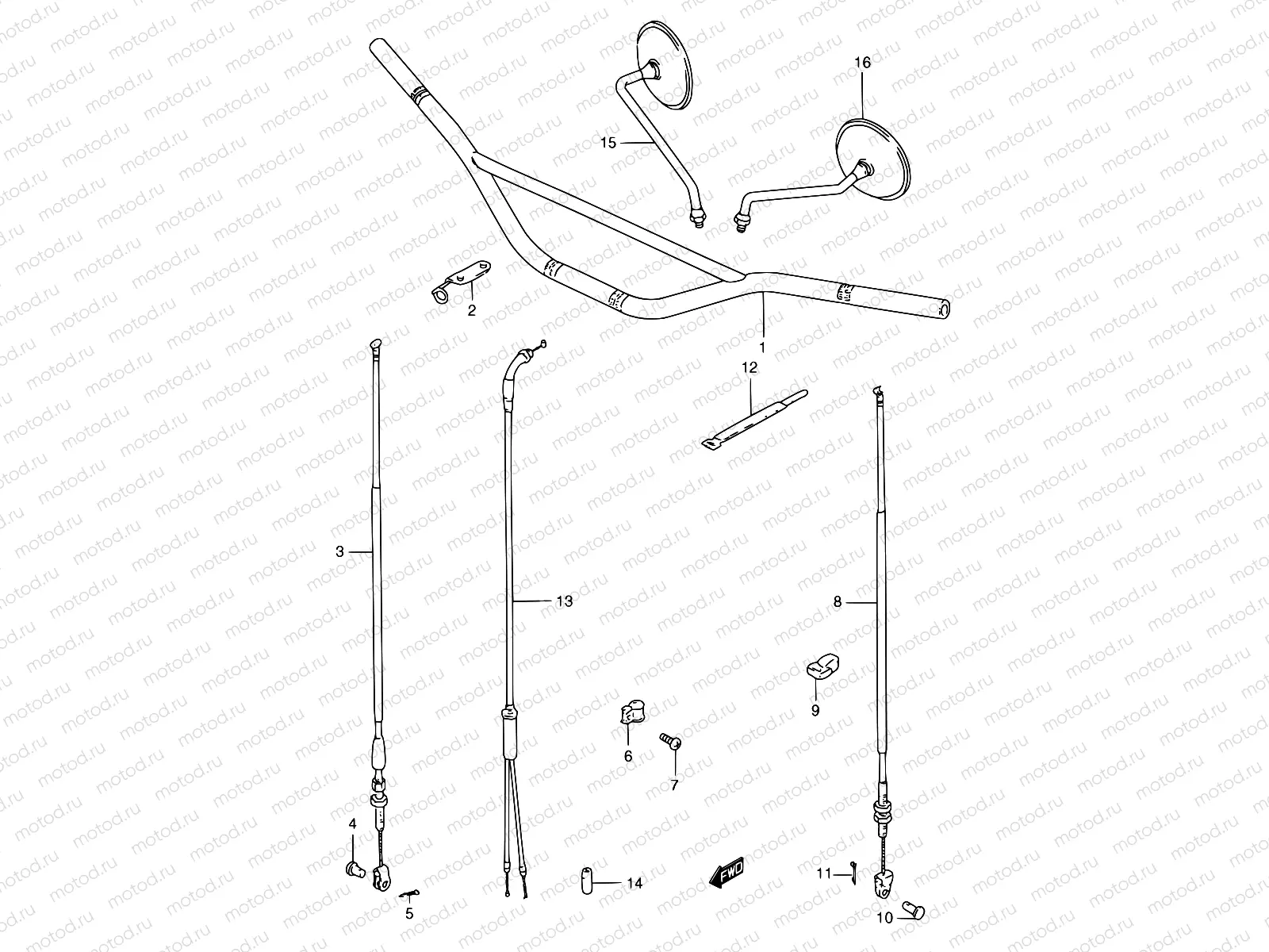 30A - HANDLEBAR (TS185ERCV P09/TS185ERW E01/TS185ERX E71)