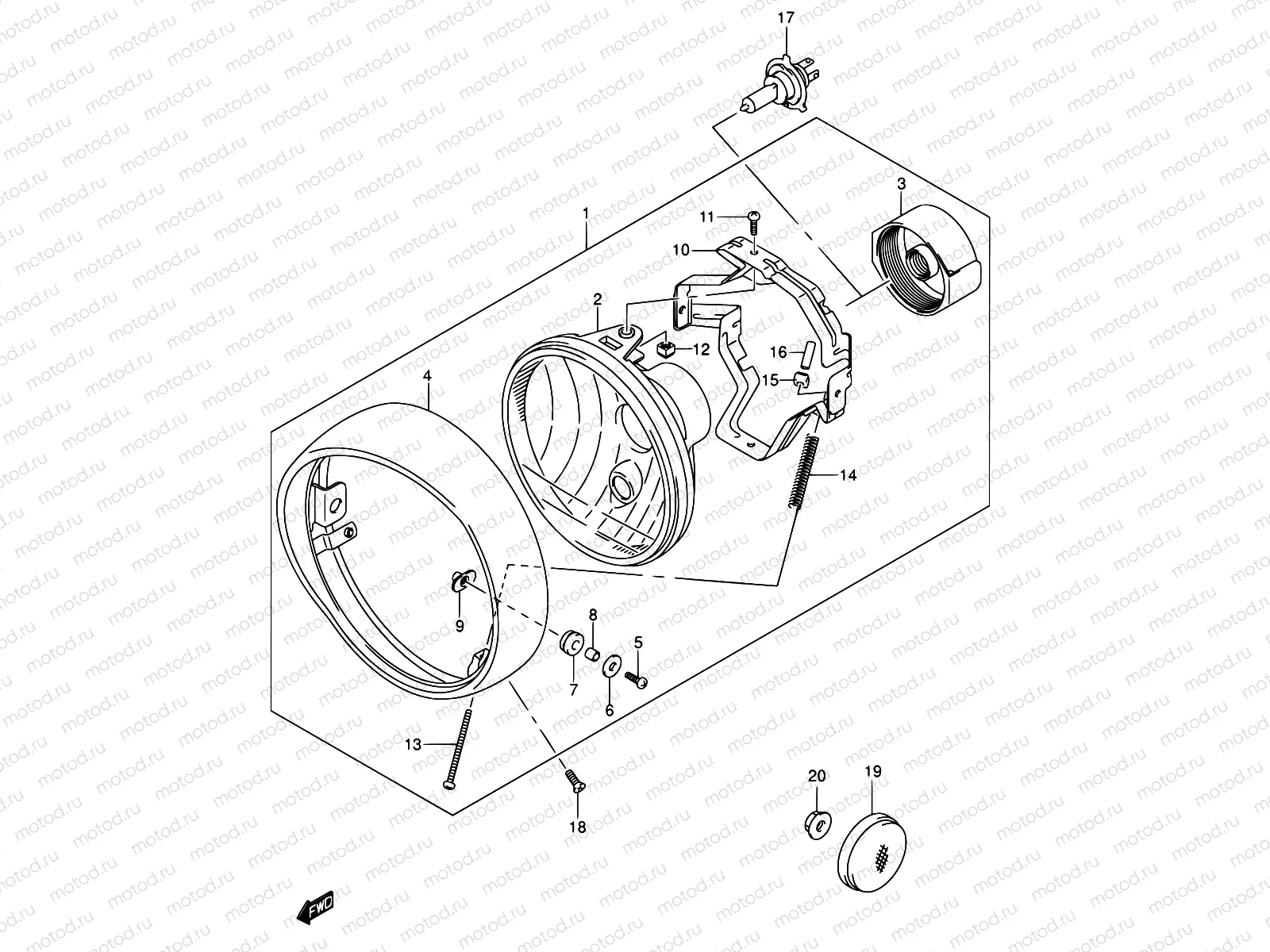 30A - HEADLAMP ASSY (MODEL K5 E24)