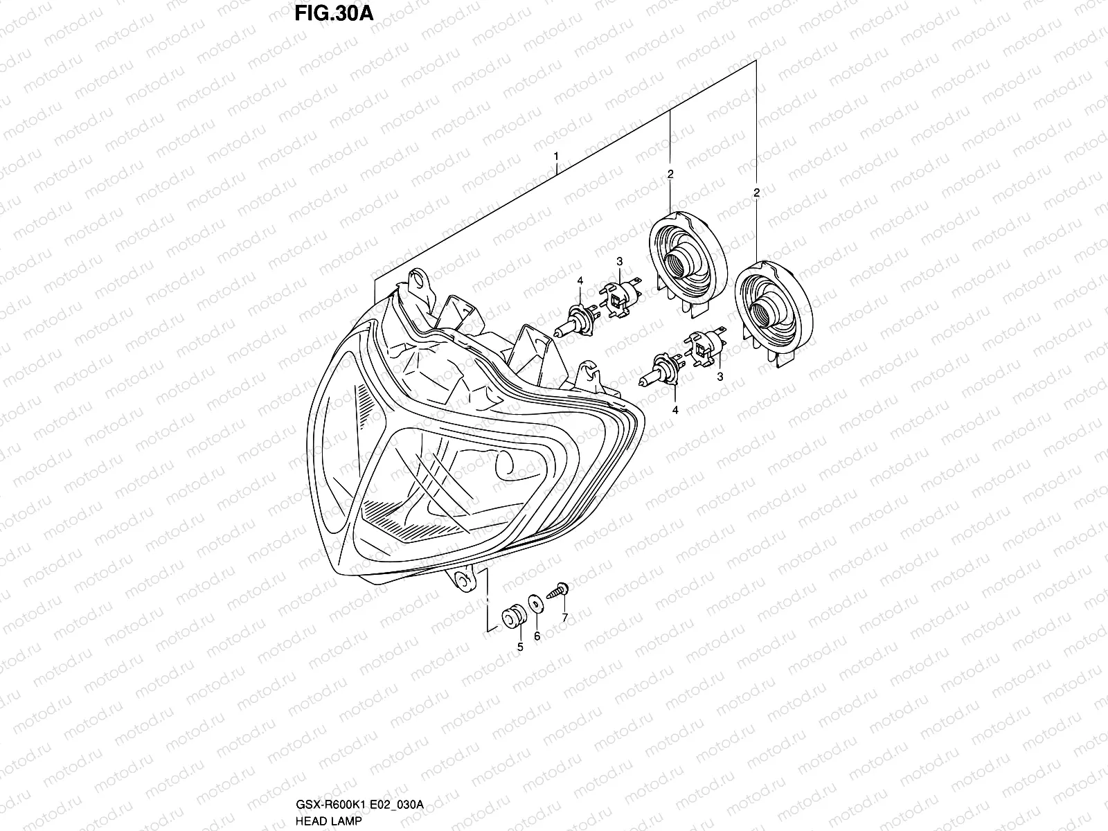 30A - HEADLAMP (MODEL K1 E24)