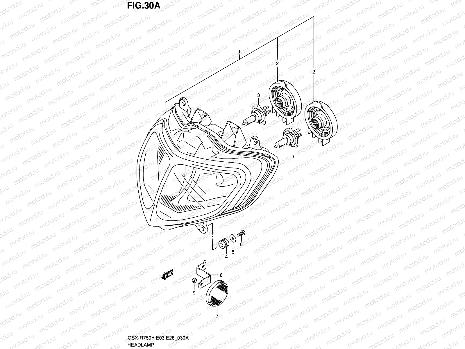 30A - HEADLAMP (MODEL K2/K3)