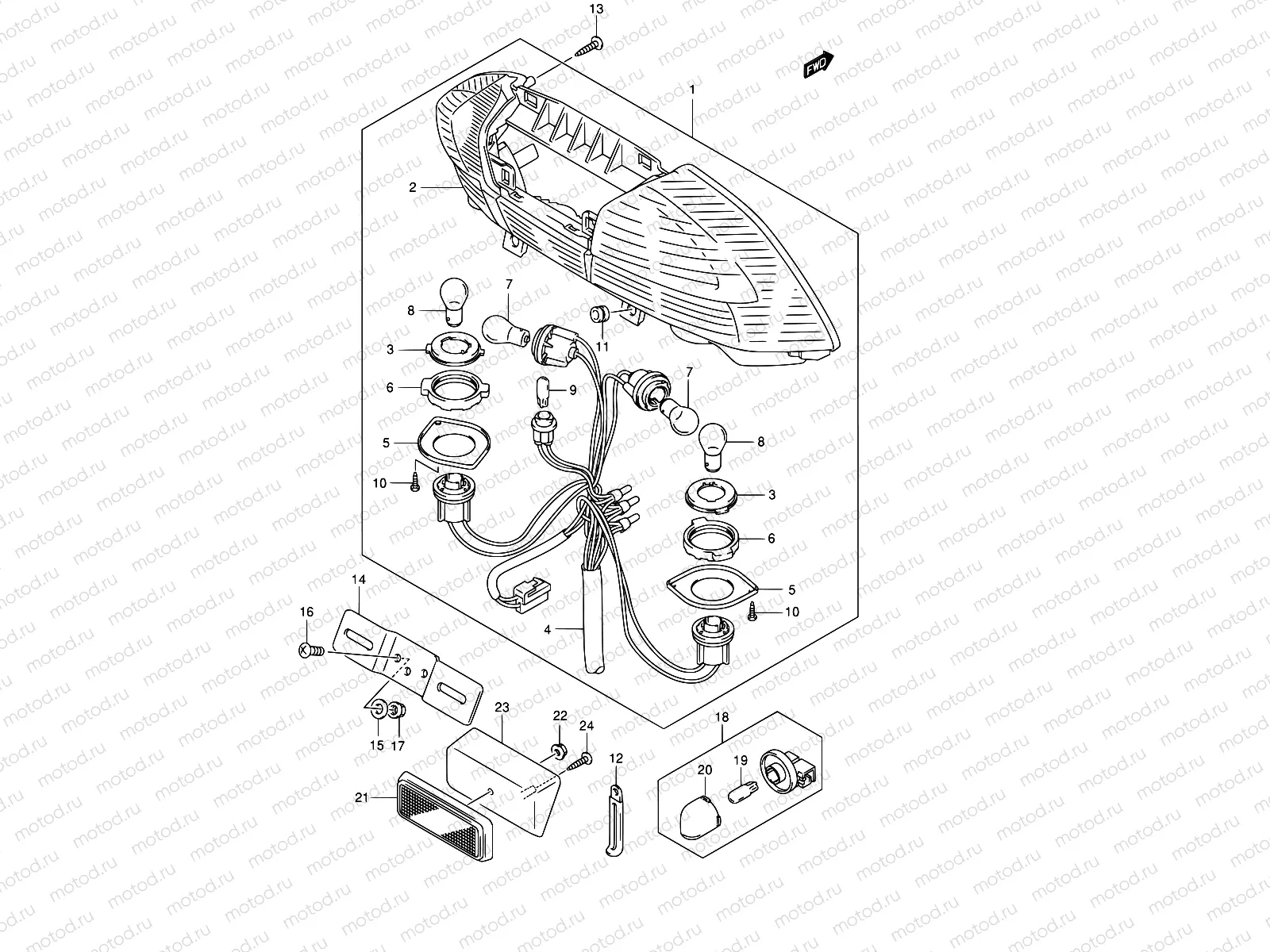 30A - REAR COMBINATION LAMP (MODEL K3 E38)