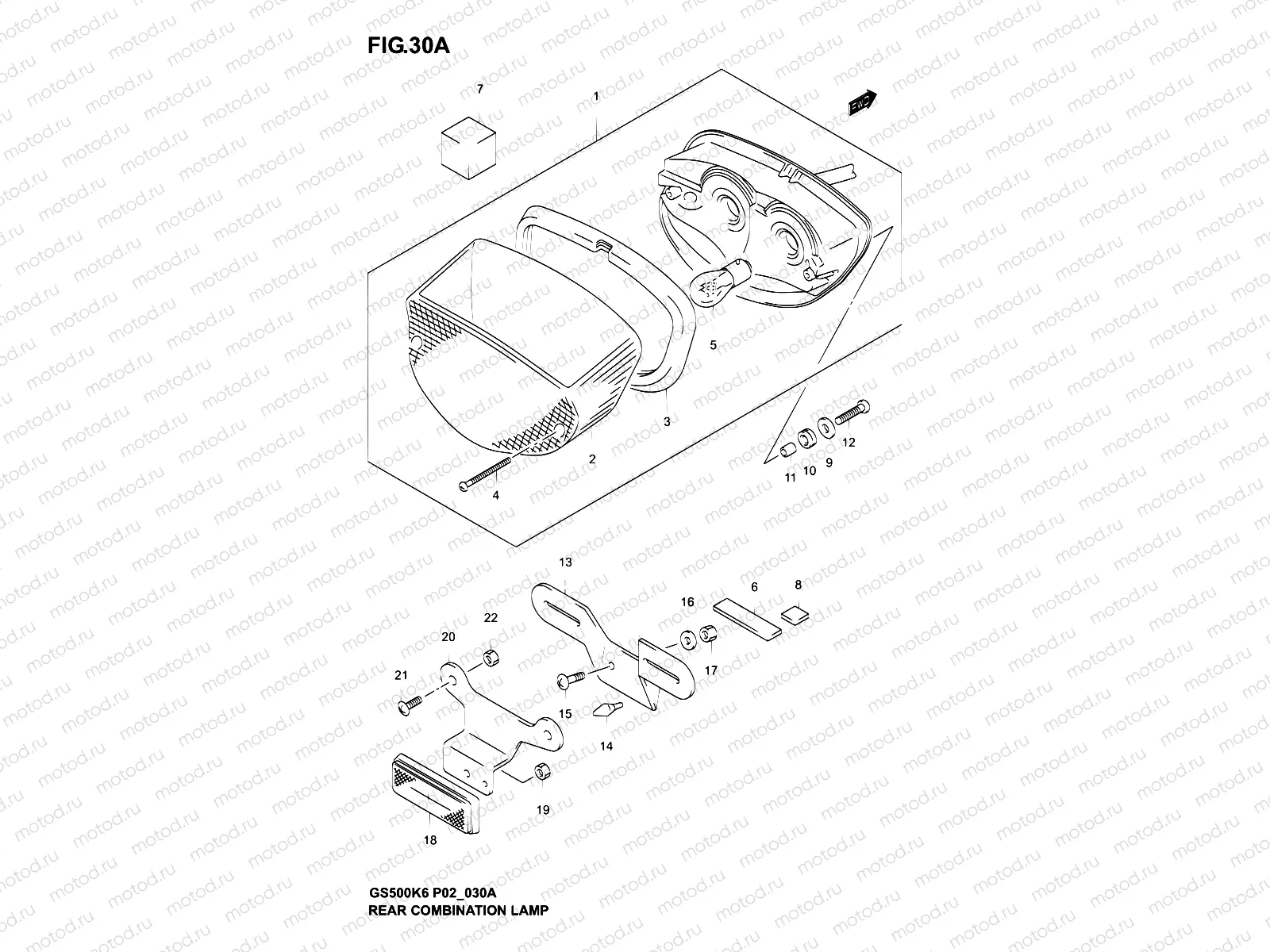 30A - REAR COMBINATION LAMP (MODEL K4/K5/K6)