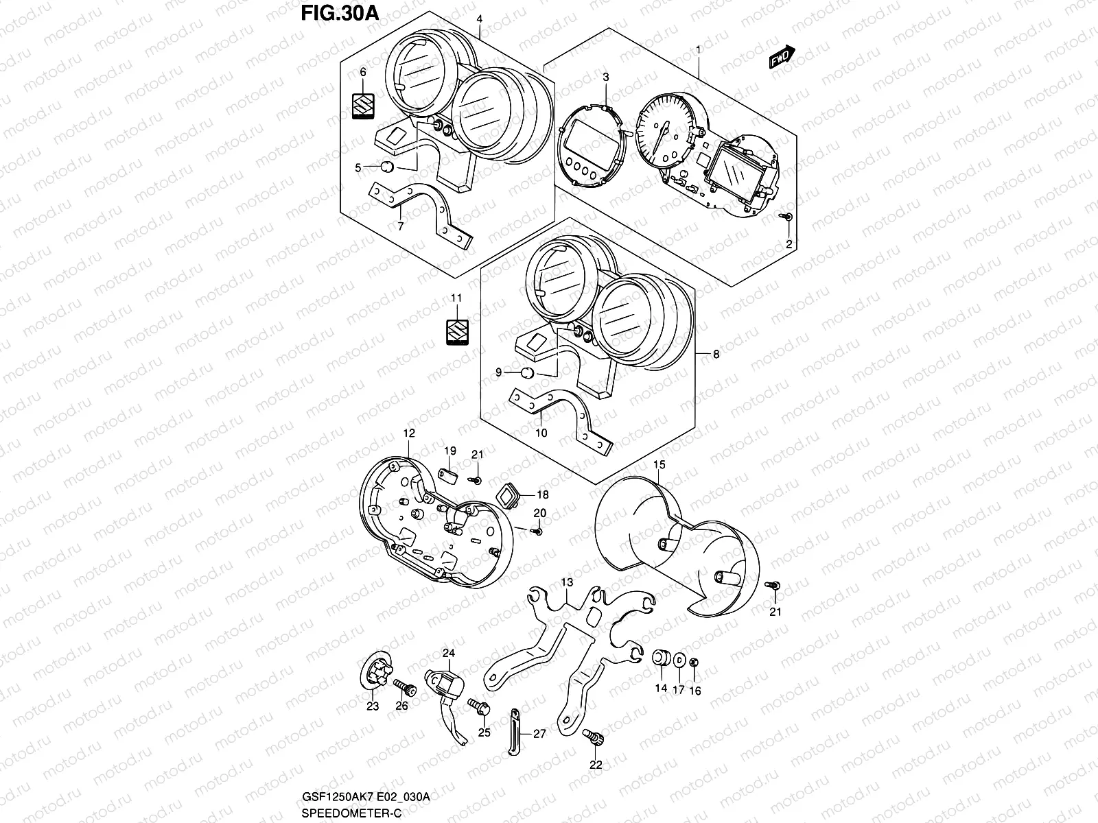 30A - SPEEDOMETER (GSF1250K7/K8/K9)