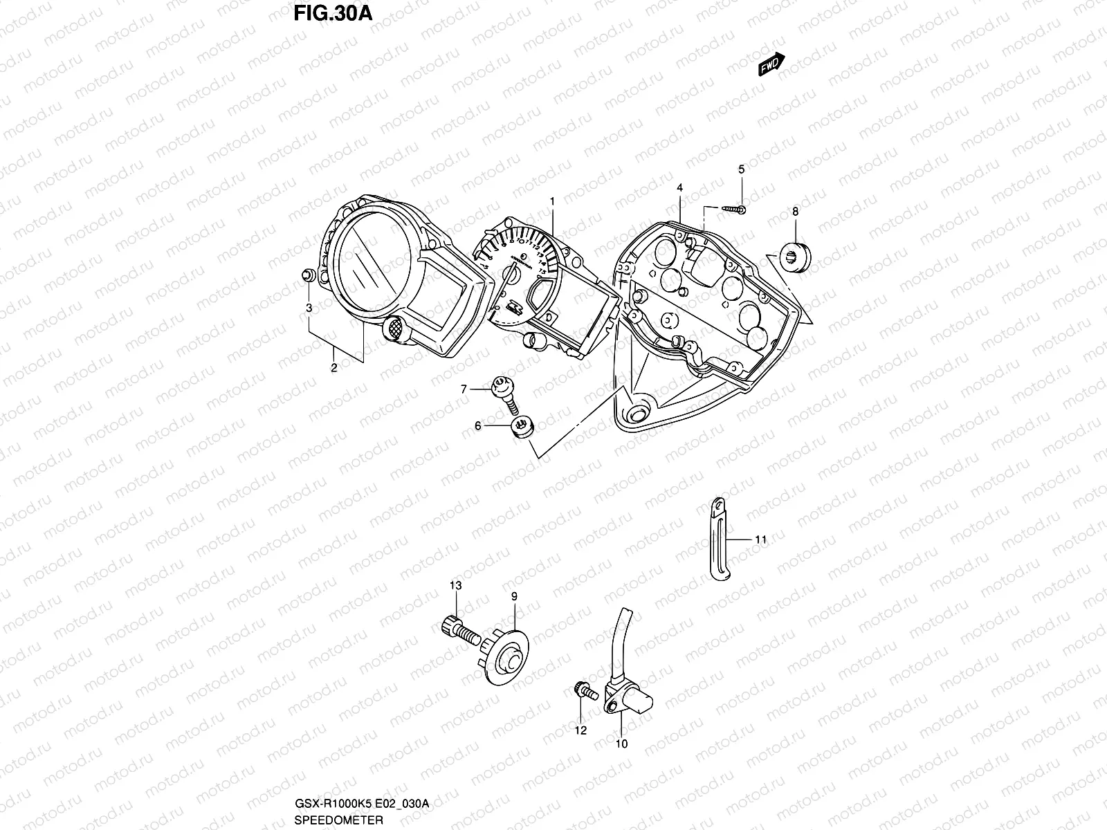 30A - SPEEDOMETER (GSX-R1000U2K5/U2K6 E19)