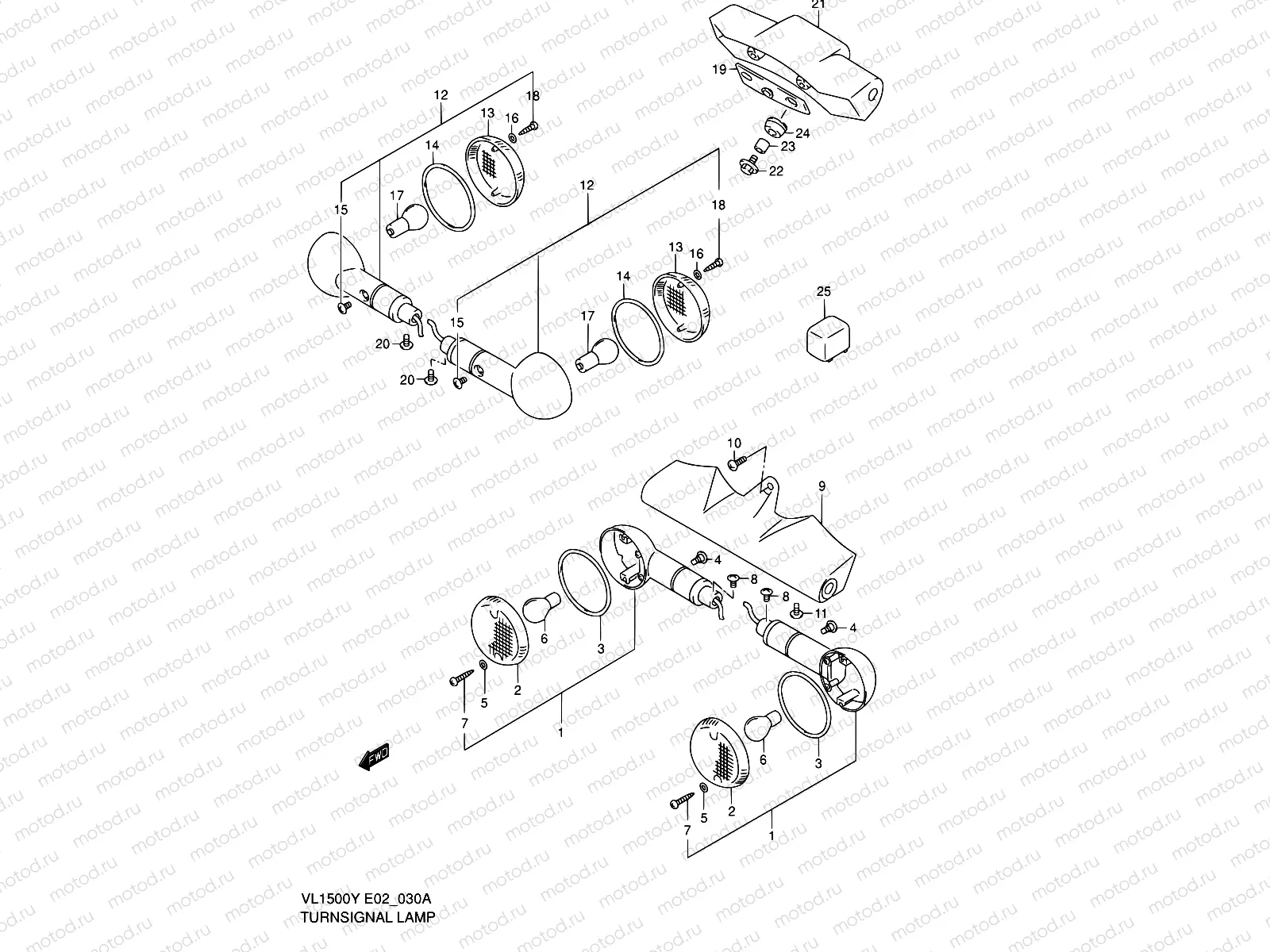30A - TURNSIGNAL LAMP (MODEL K2/K3)