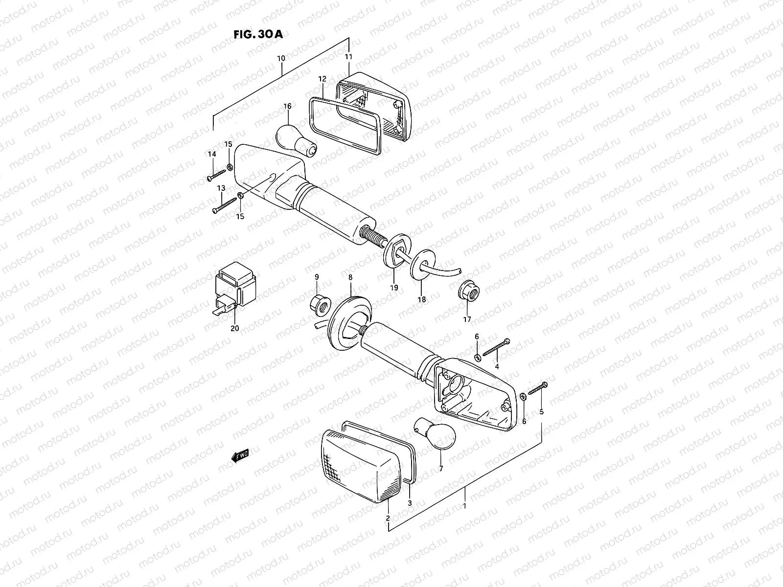 30A - TURNSIGNAL LAMP (MODEL R/S)