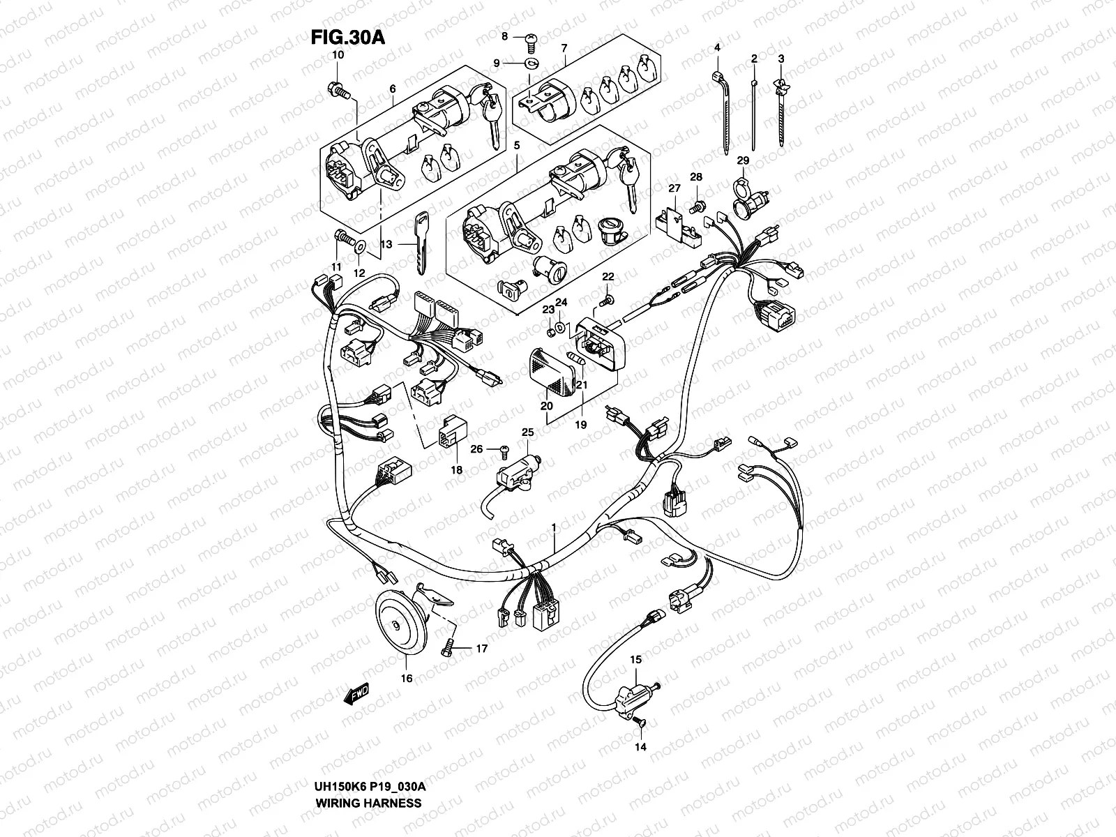 30A - WIRING HARNESS (MODEL K4/K5/K6)