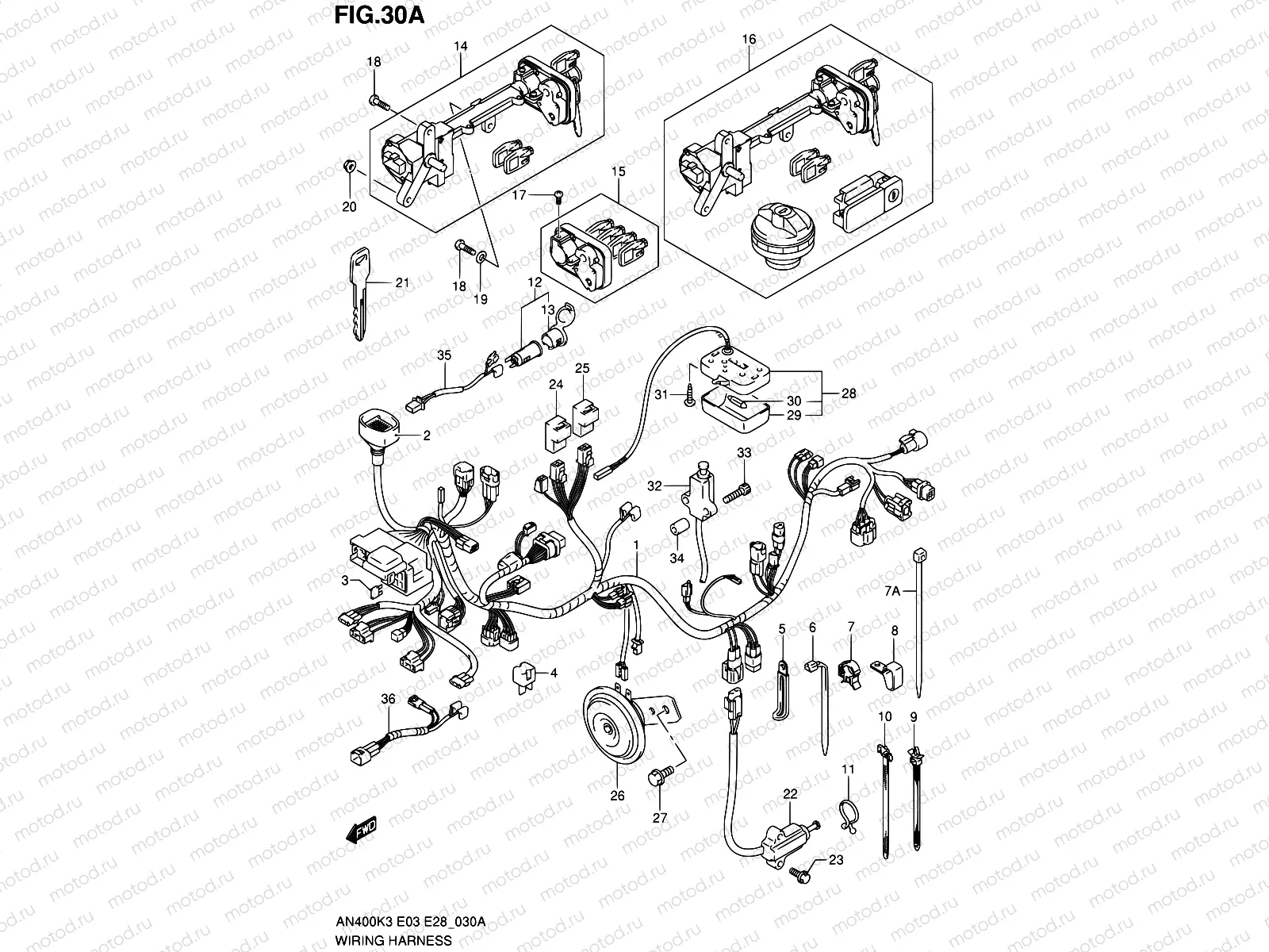 30A - WIRING HARNESS (MODEL K5/K6)