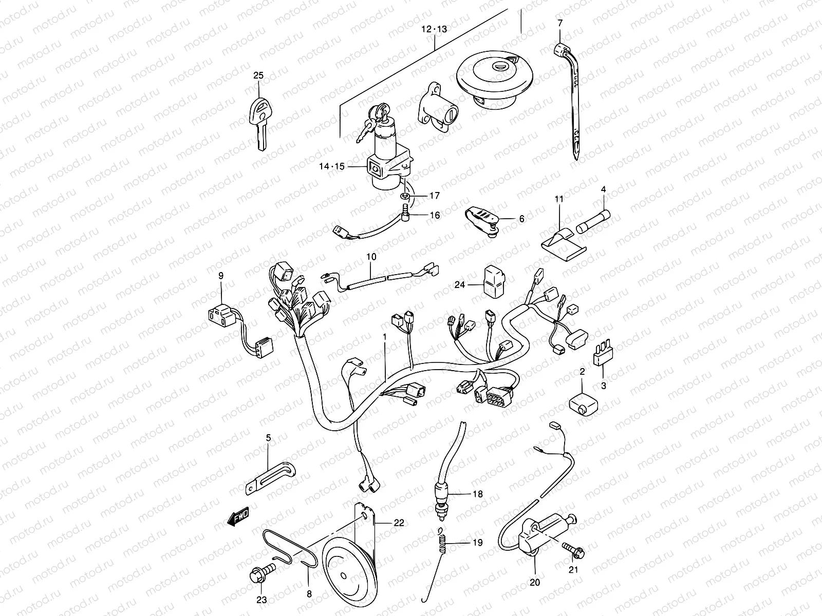 30A - WIRING HARNESS (MODEL Y/K1)