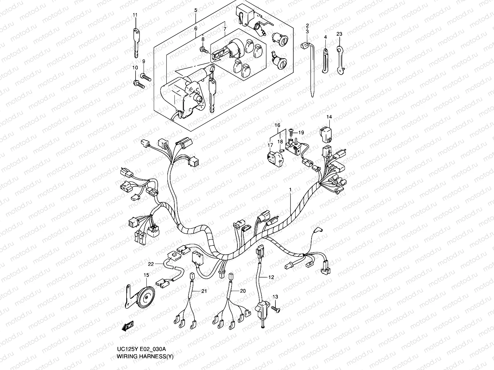 30A - WIRING HARNESS (MODEL Y/K1)