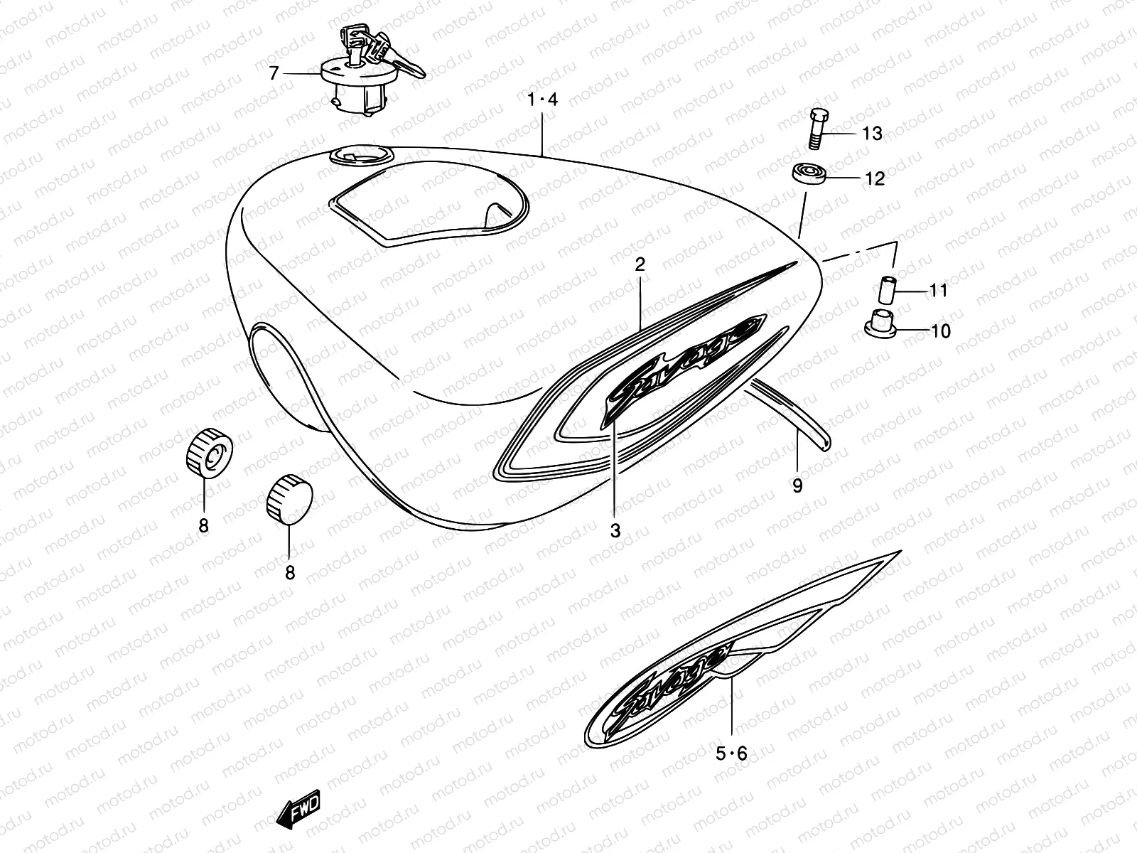 30B - FUEL TANK (MODEL Y/K1)