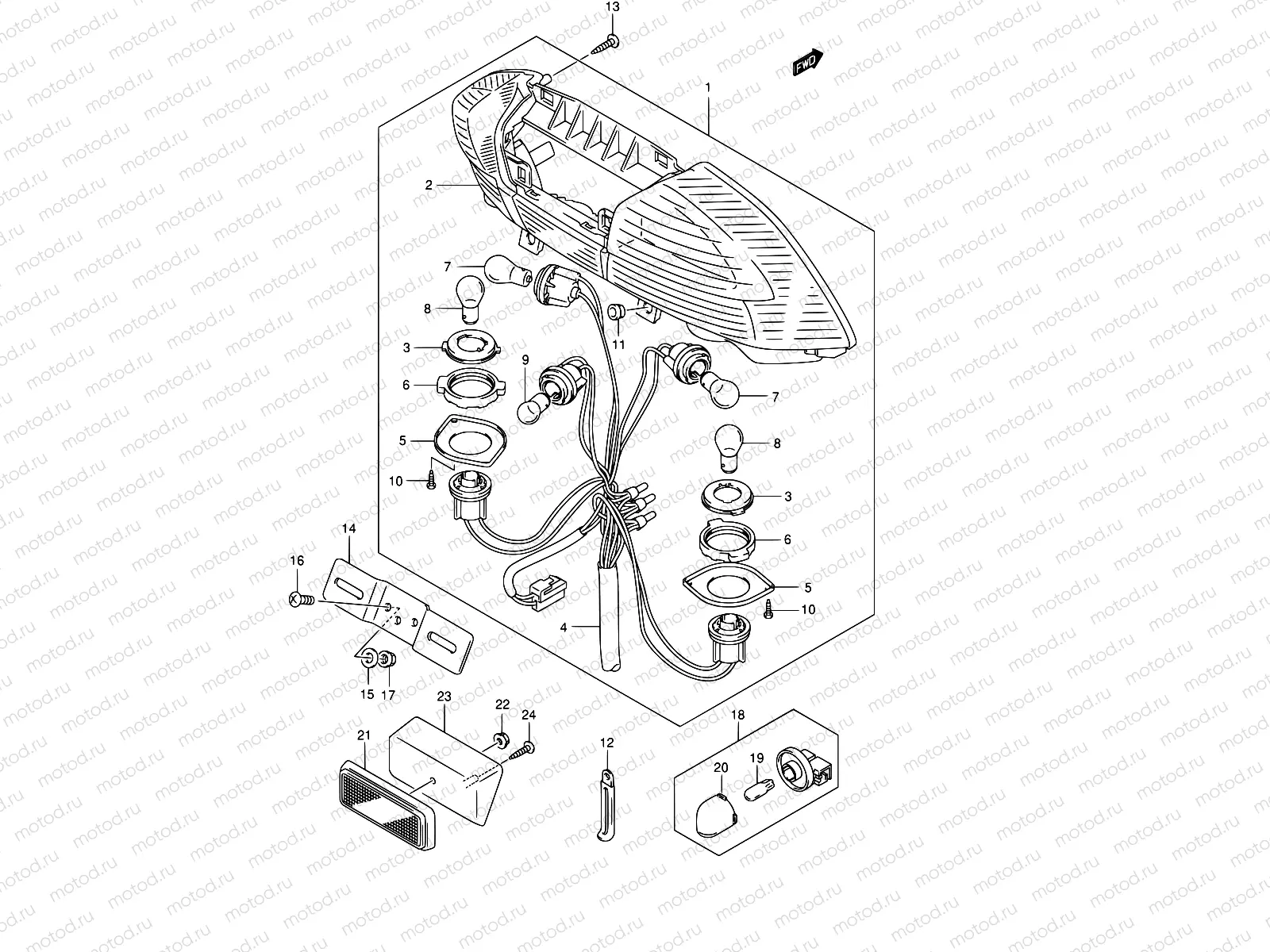30B - REAR COMBINATION LAMP (MODEL K4/K5/K6 E38)