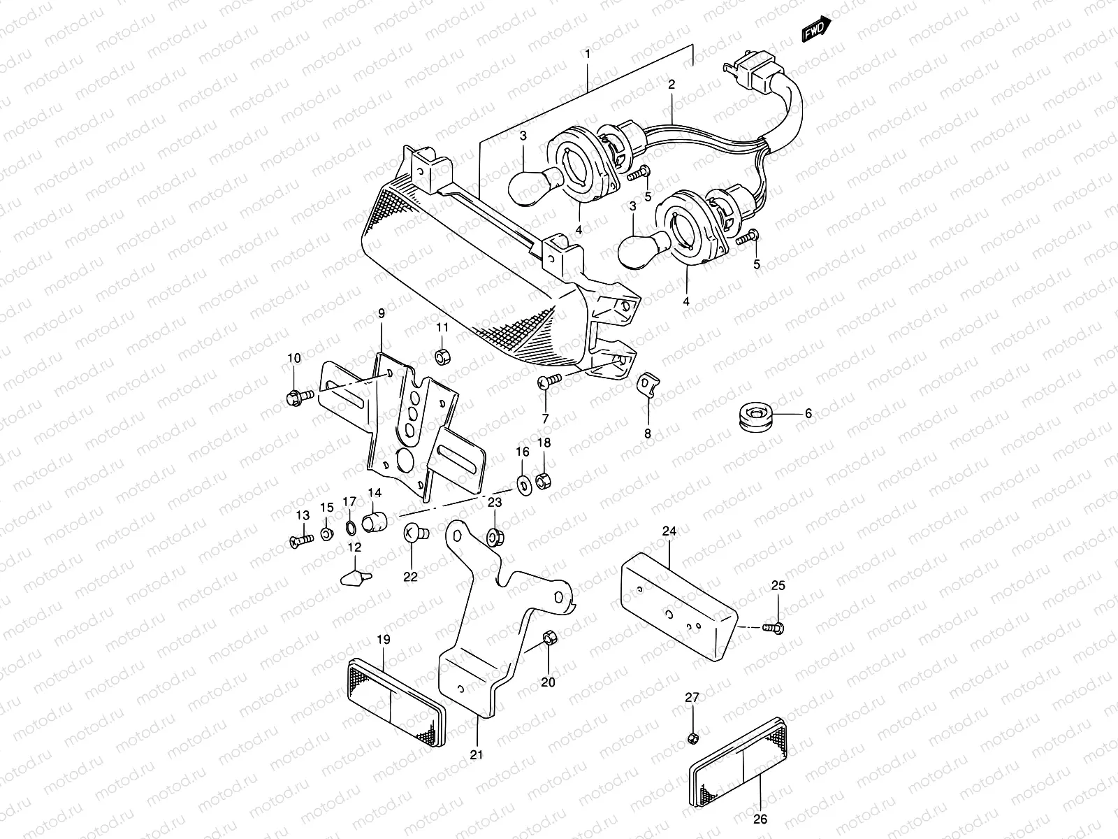 30B - TAIL LAMP (MODEL T/V/W)