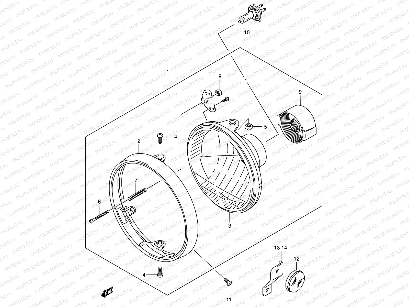 30C - HEADLAMP (SV1000 E24)