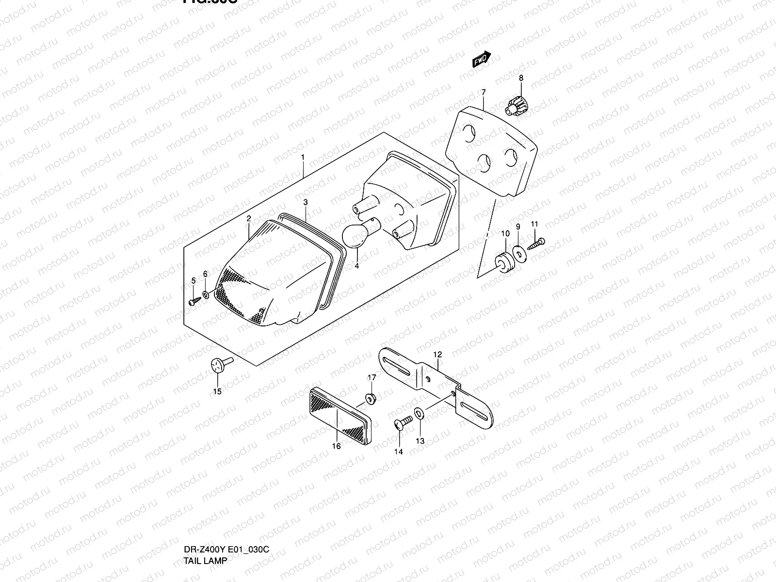 30C - TAIL LAMP (DR-Z400EY/EK1/EK2/EK3/EK4 E24)