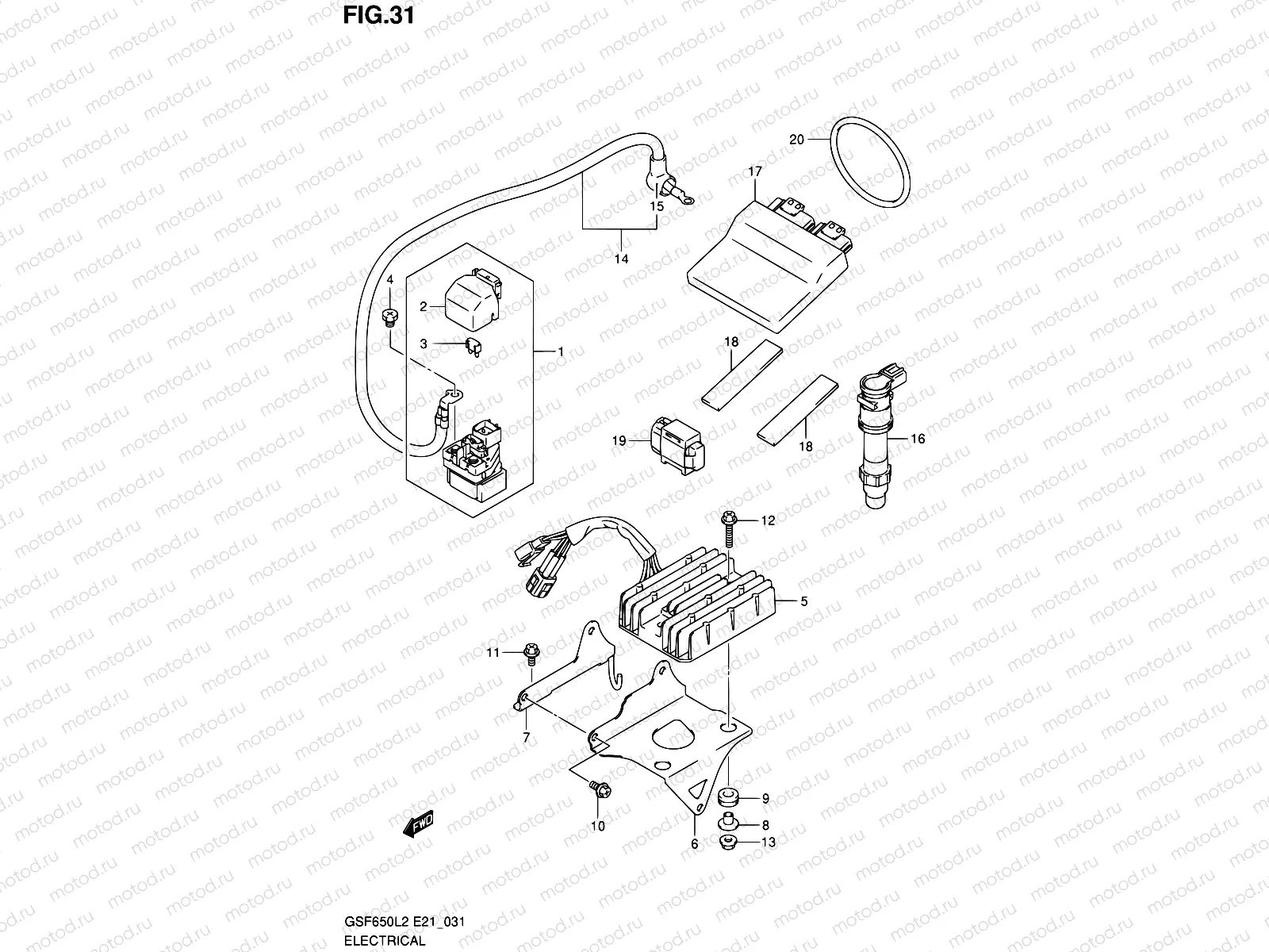 31 - ELECTRICAL (GSF650SUL2 E21)
