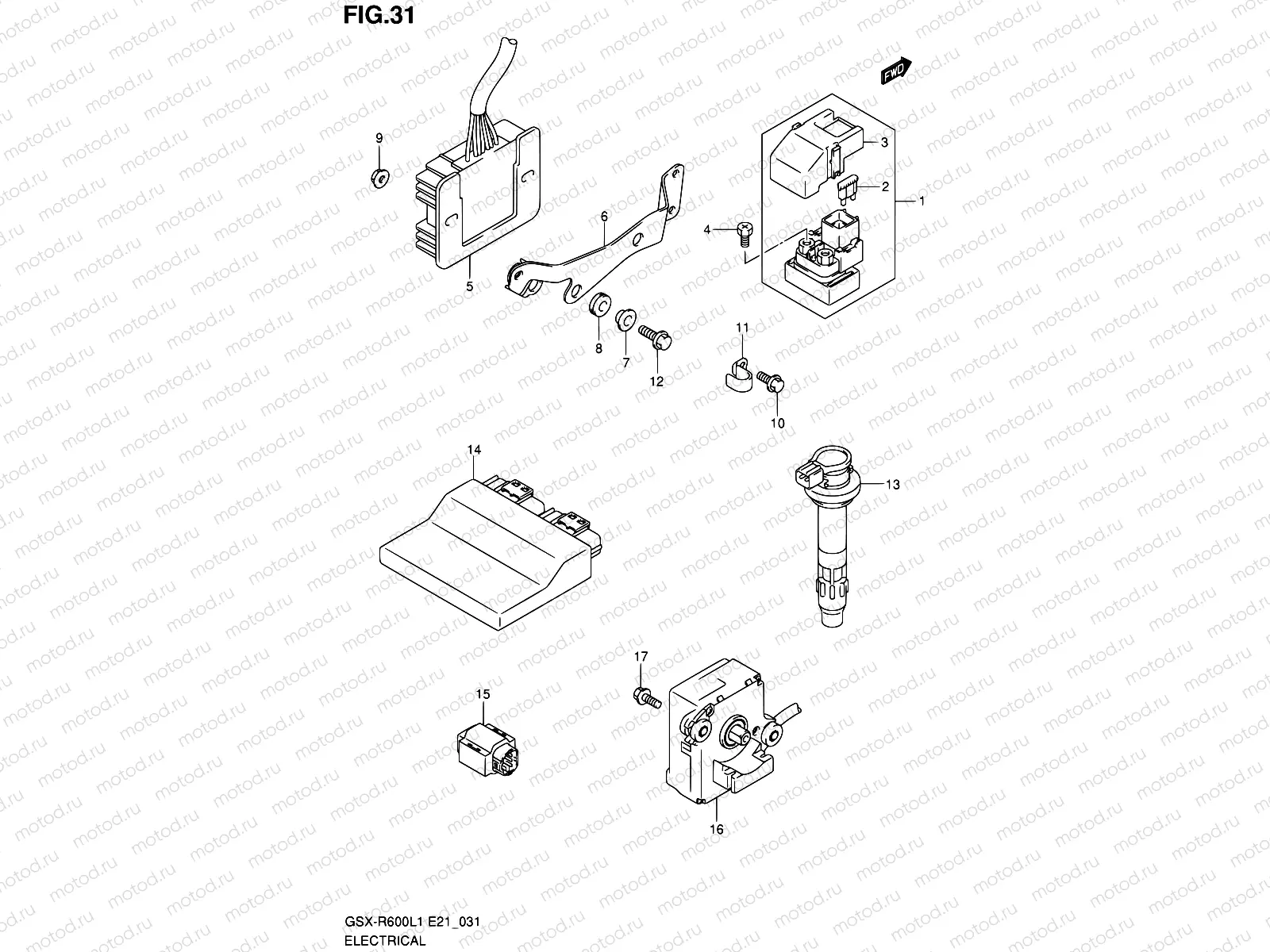 31 - ELECTRICAL (GSX-R600L1 E21)