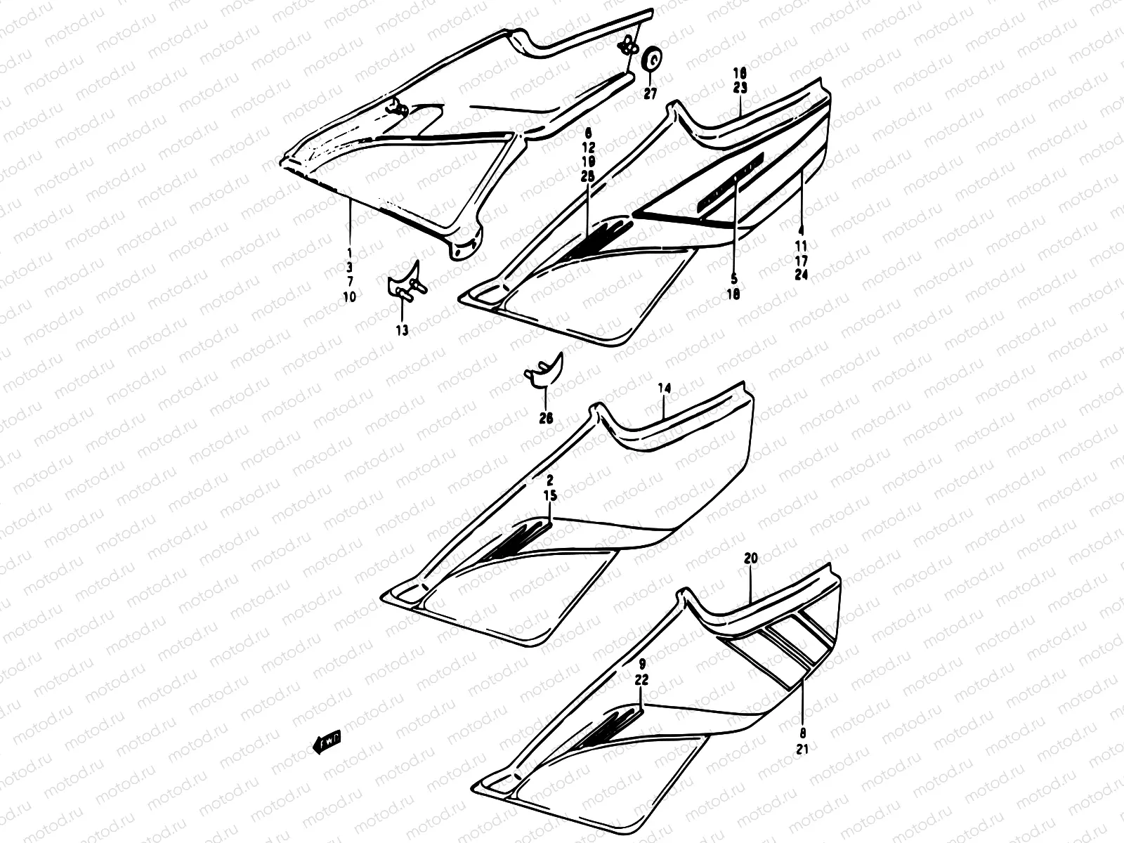31 - FRAME COVER (MODEL D/E/F/G)