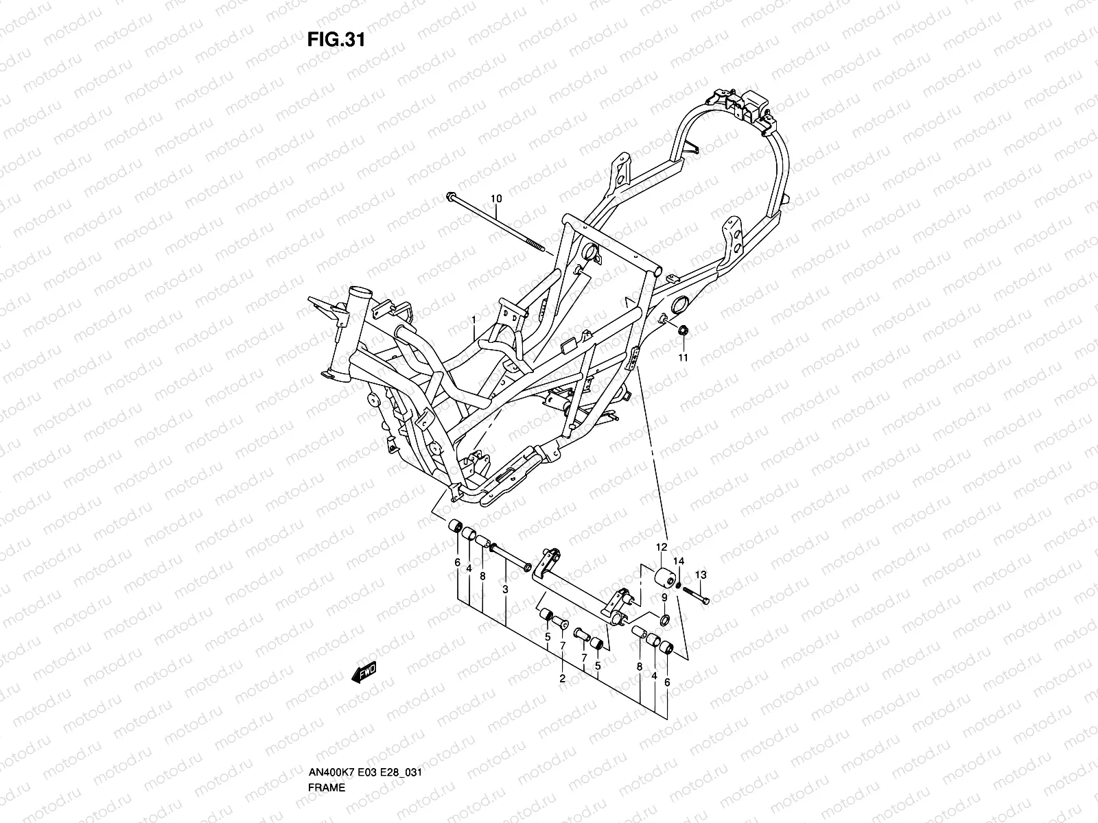 31 - FRAME (MODEL K7/K8/K9)