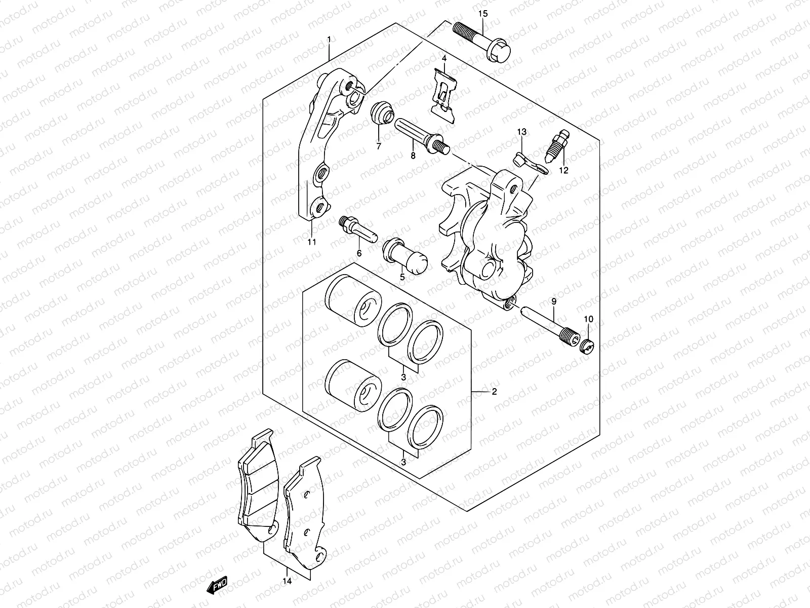 31 - FRONT CALIPER (MODEL K1/K2/K3/K4)