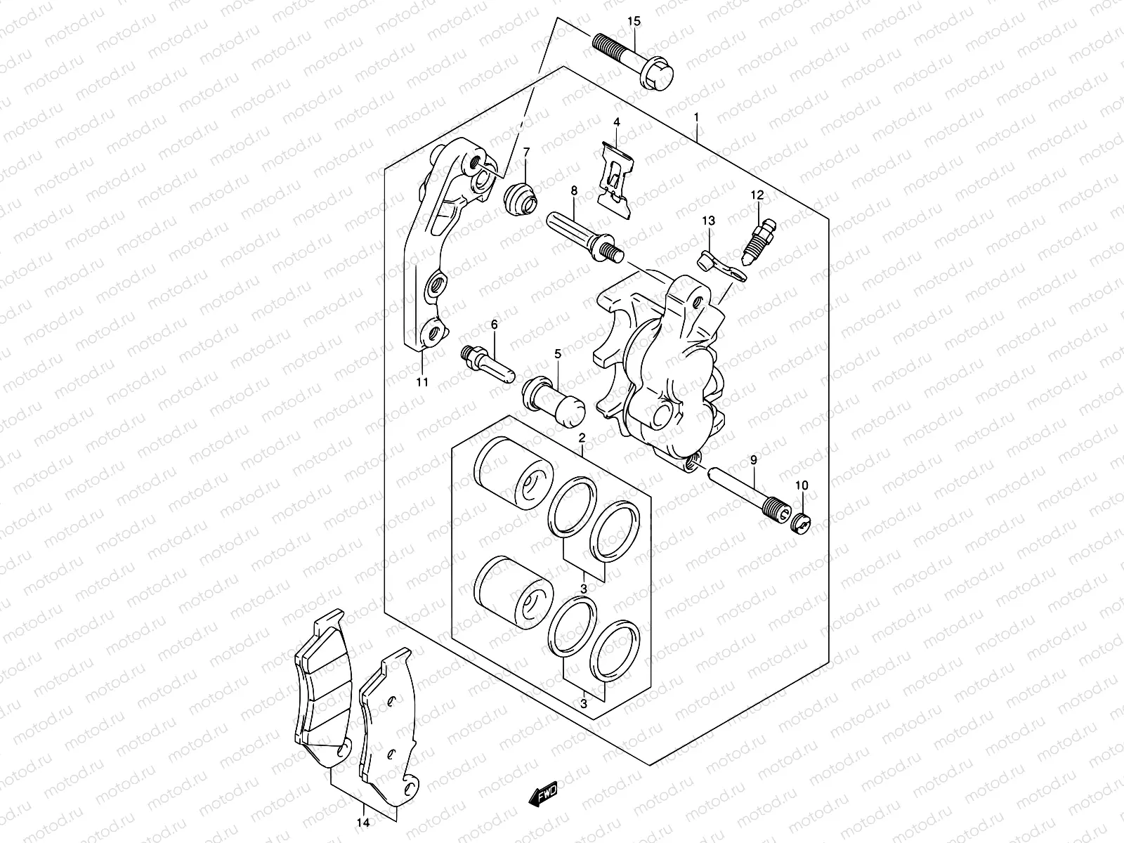 31 - FRONT CALIPER (MODEL K1/K2/K3/K4)