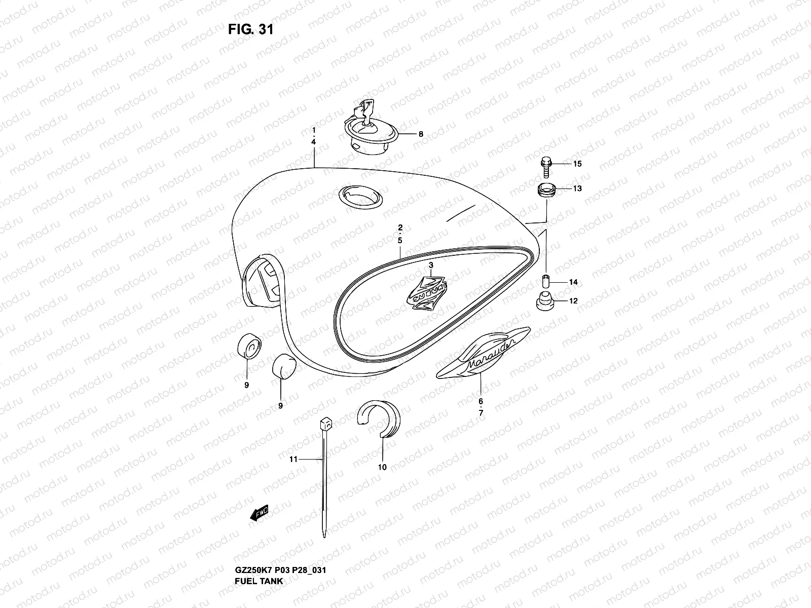 31 - FUEL TANK (MODEL K3)