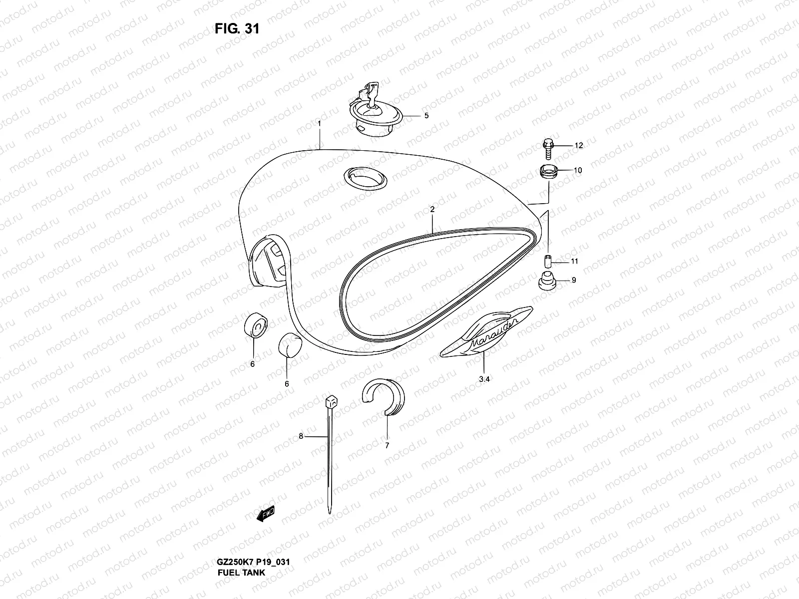 31 - FUEL TANK (MODEL K3/K4)